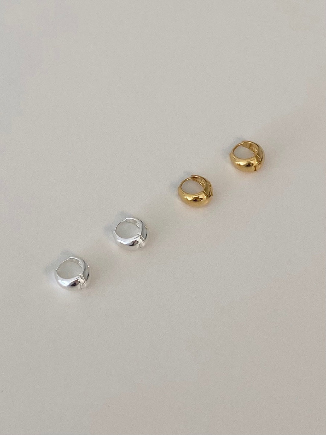 [925silver] bold water drop earrings