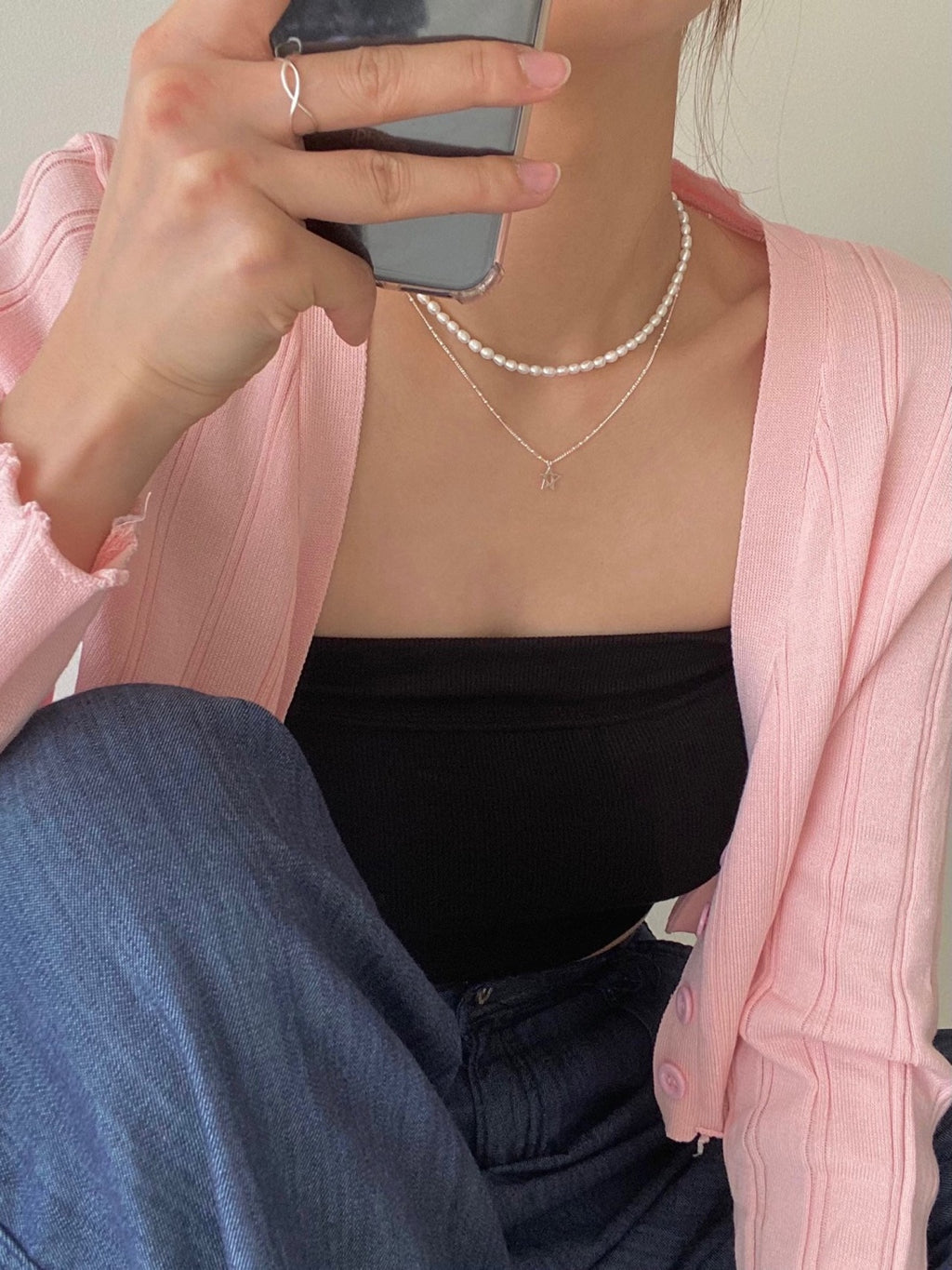 [925silver] freshwater pearl necklace