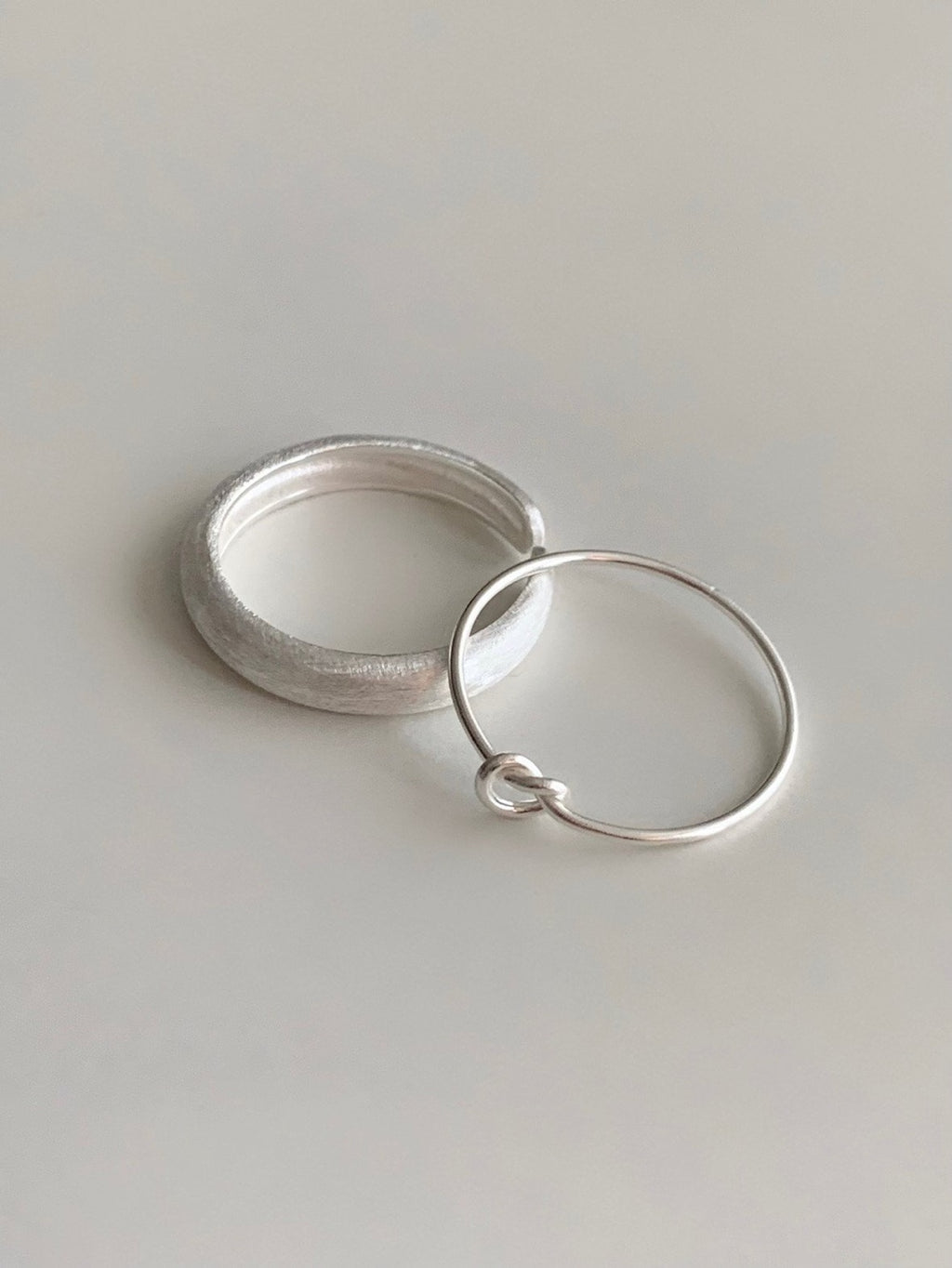 [925silver] matte simple open ring