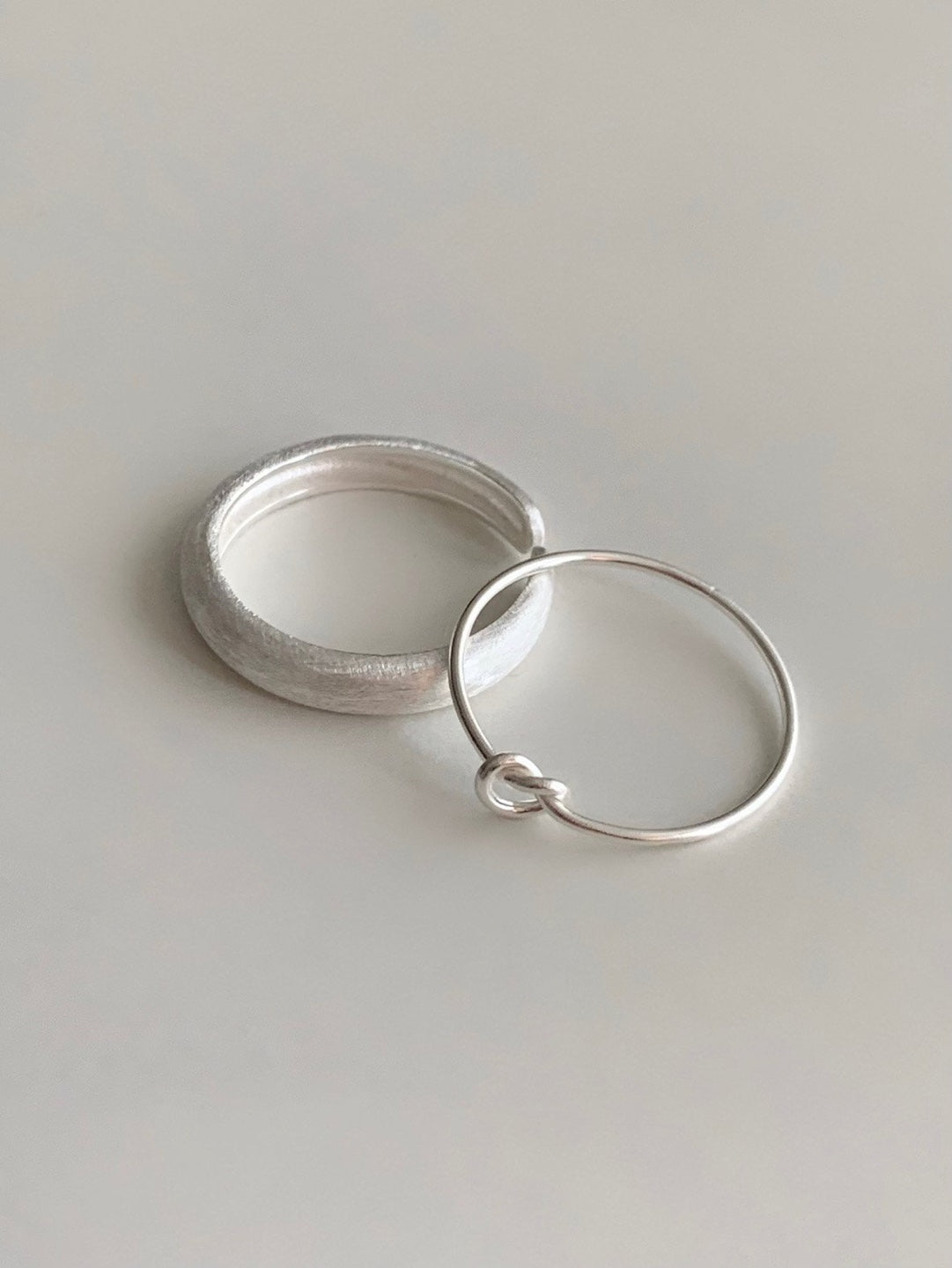 [925silver] matte simple open ring
