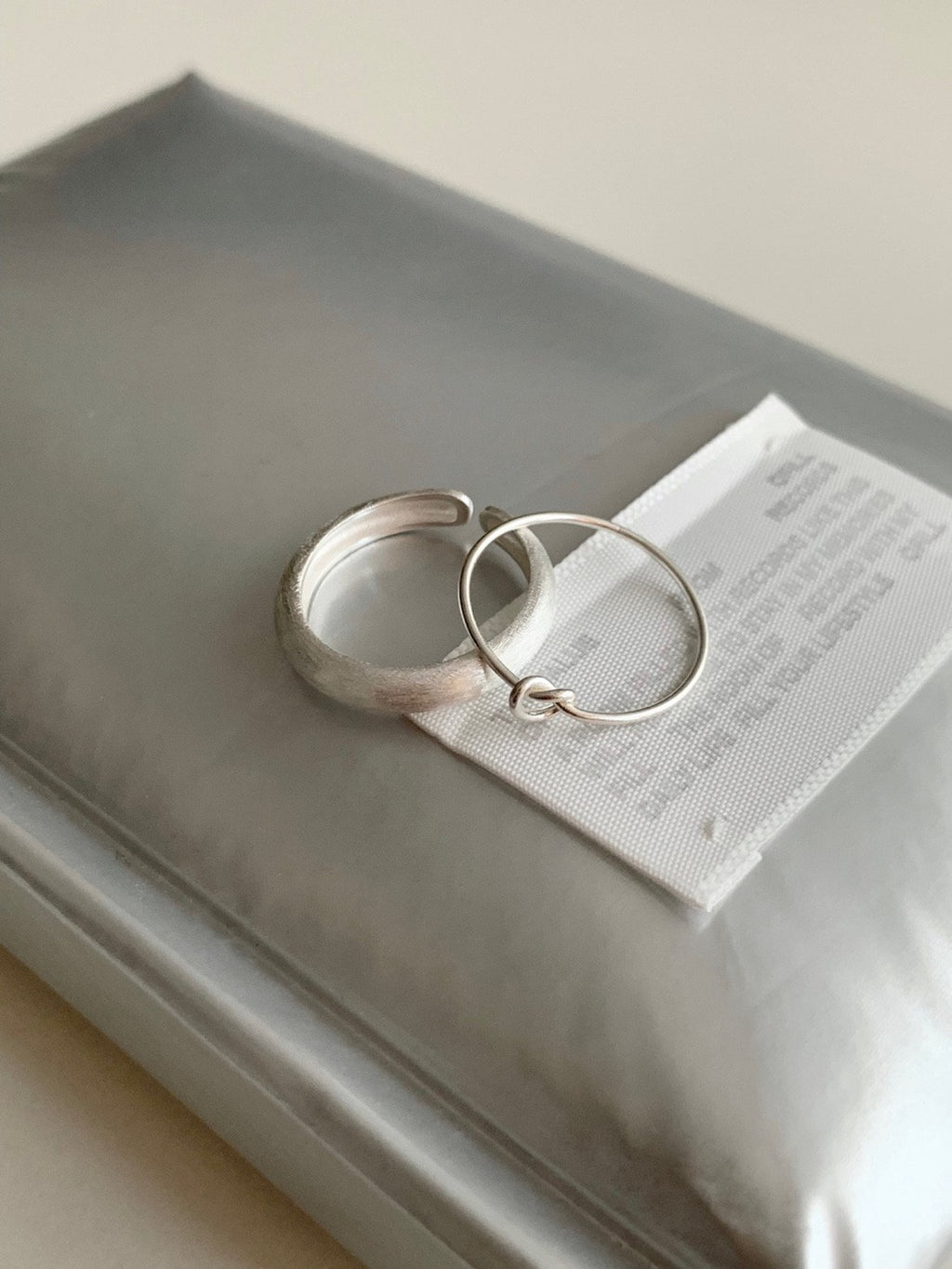 [925silver] matte simple open ring