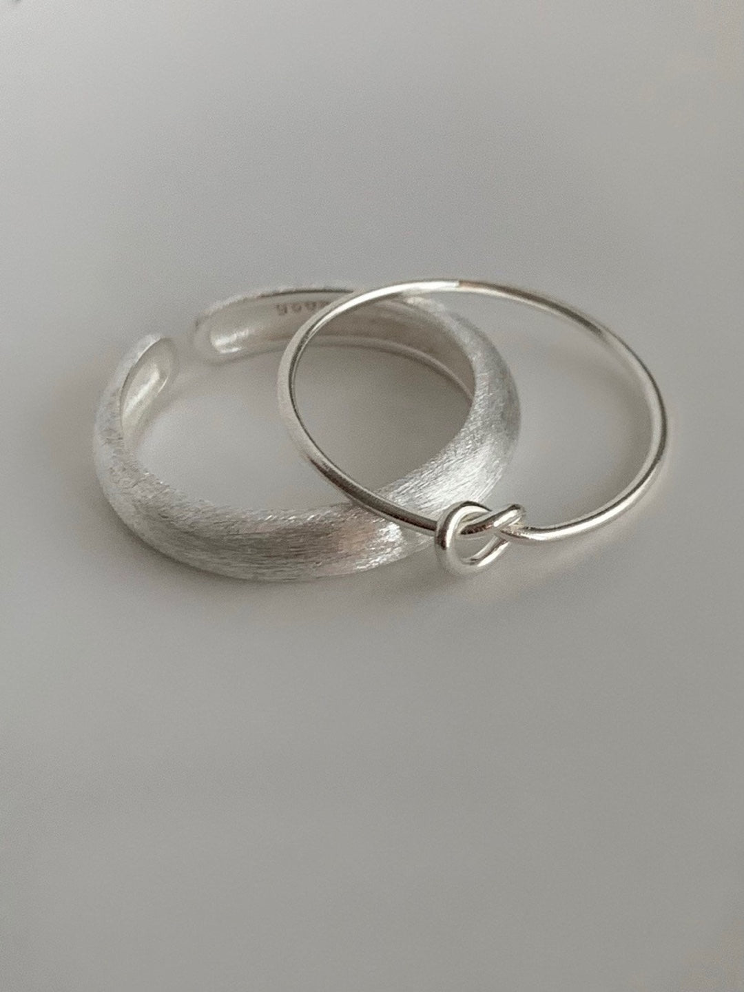[925silver] matte simple open ring