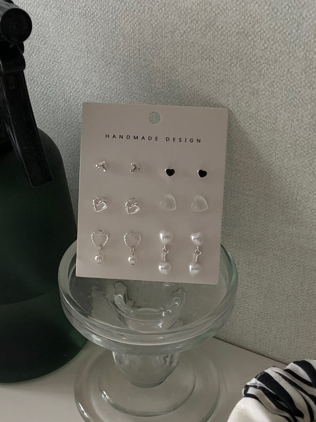 6-in-1 mini hearts earrings set