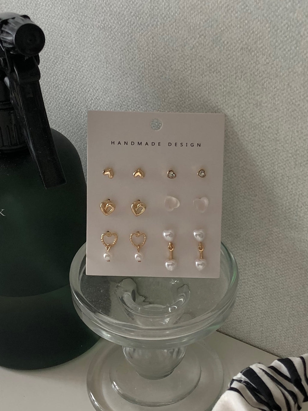 6-in-1 mini hearts earrings set