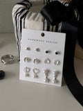 6-in-1 mini hearts earrings set