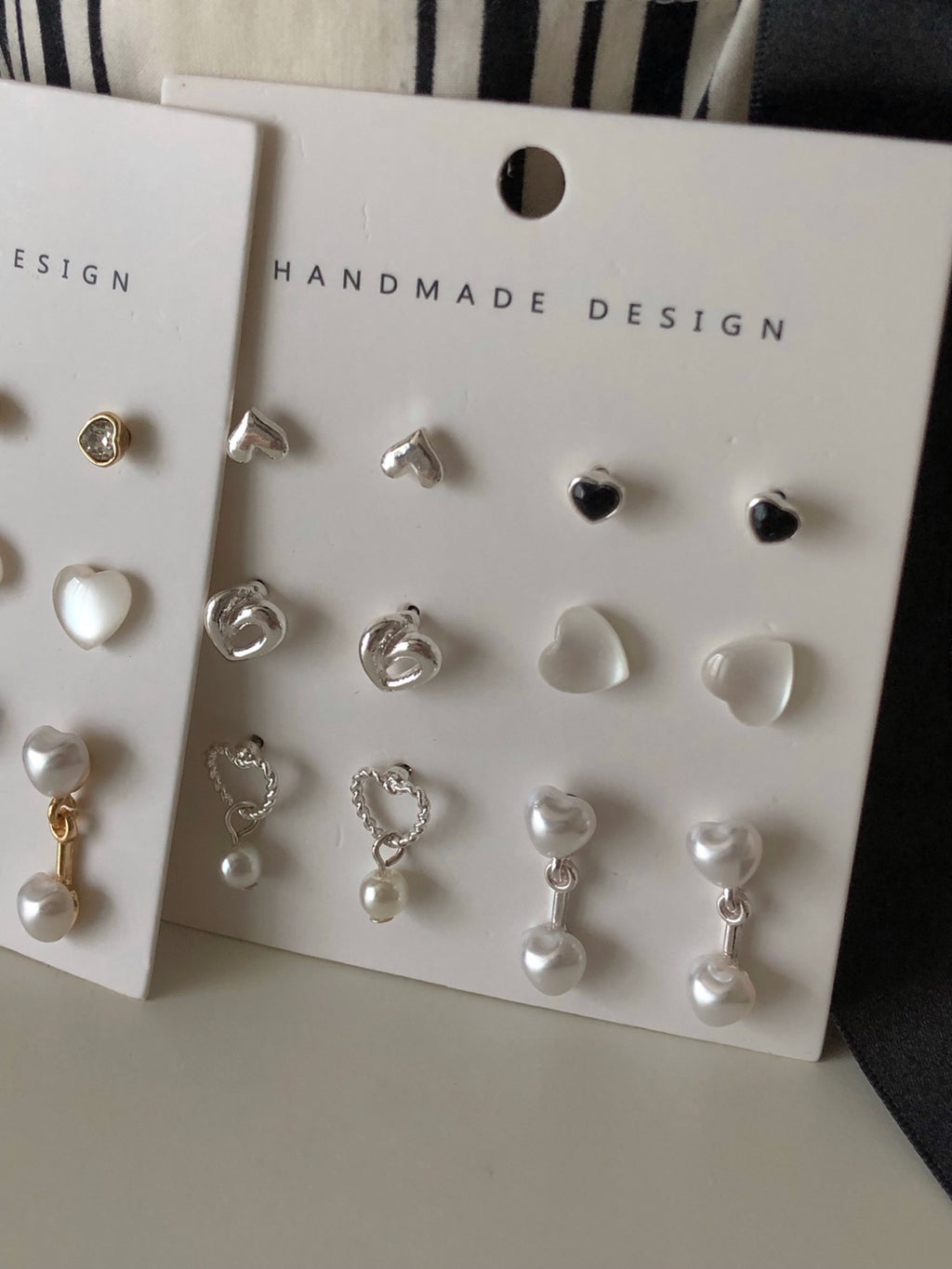 6-in-1 mini hearts earrings set