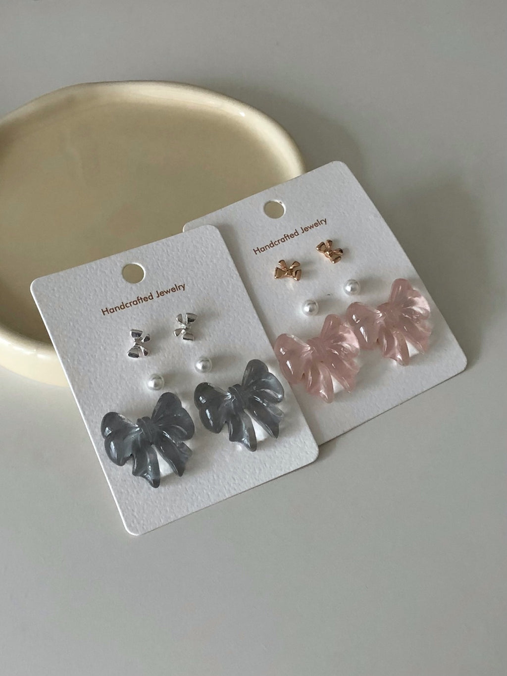 3-in-1 ribbon earrings set