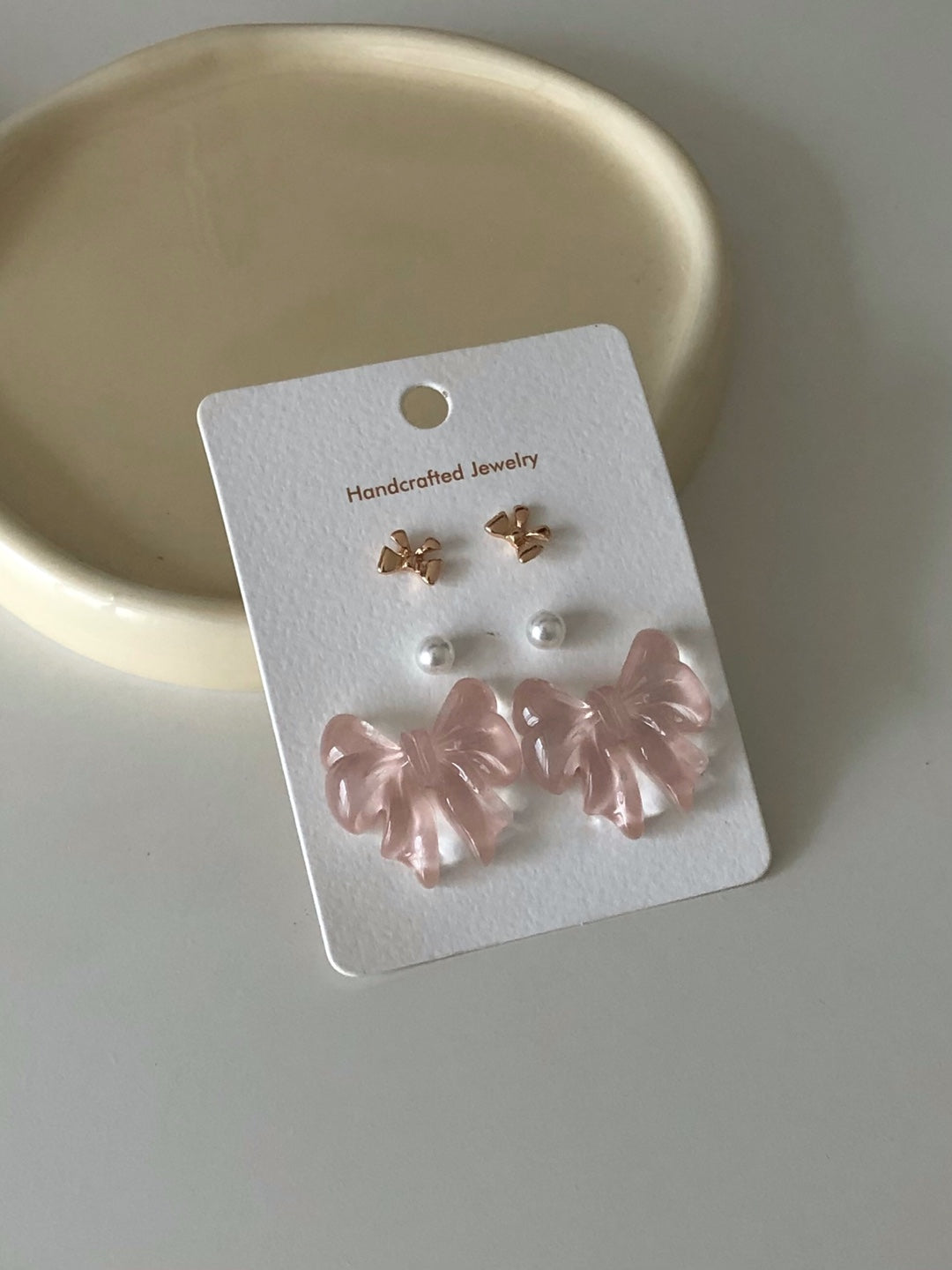 3-in-1 ribbon earrings set