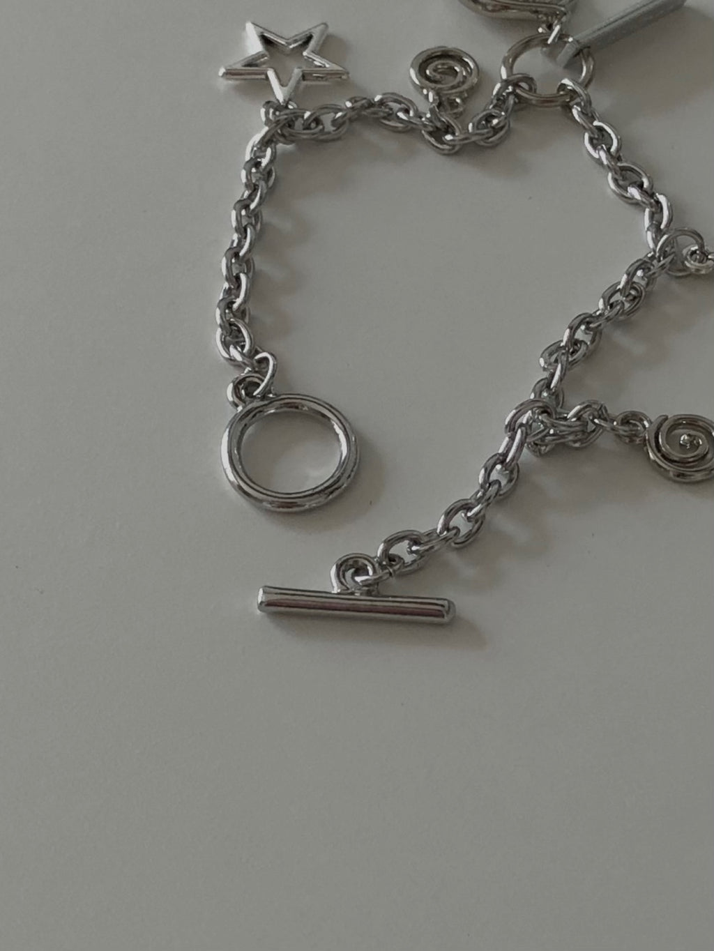 toggle bar angel wing chain bracelet