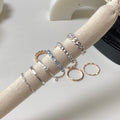 6-in-1 beaded chain ring set