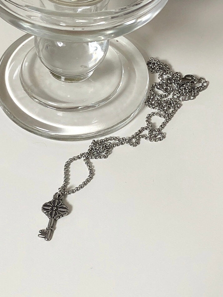 [surgical steel] unisex key necklace