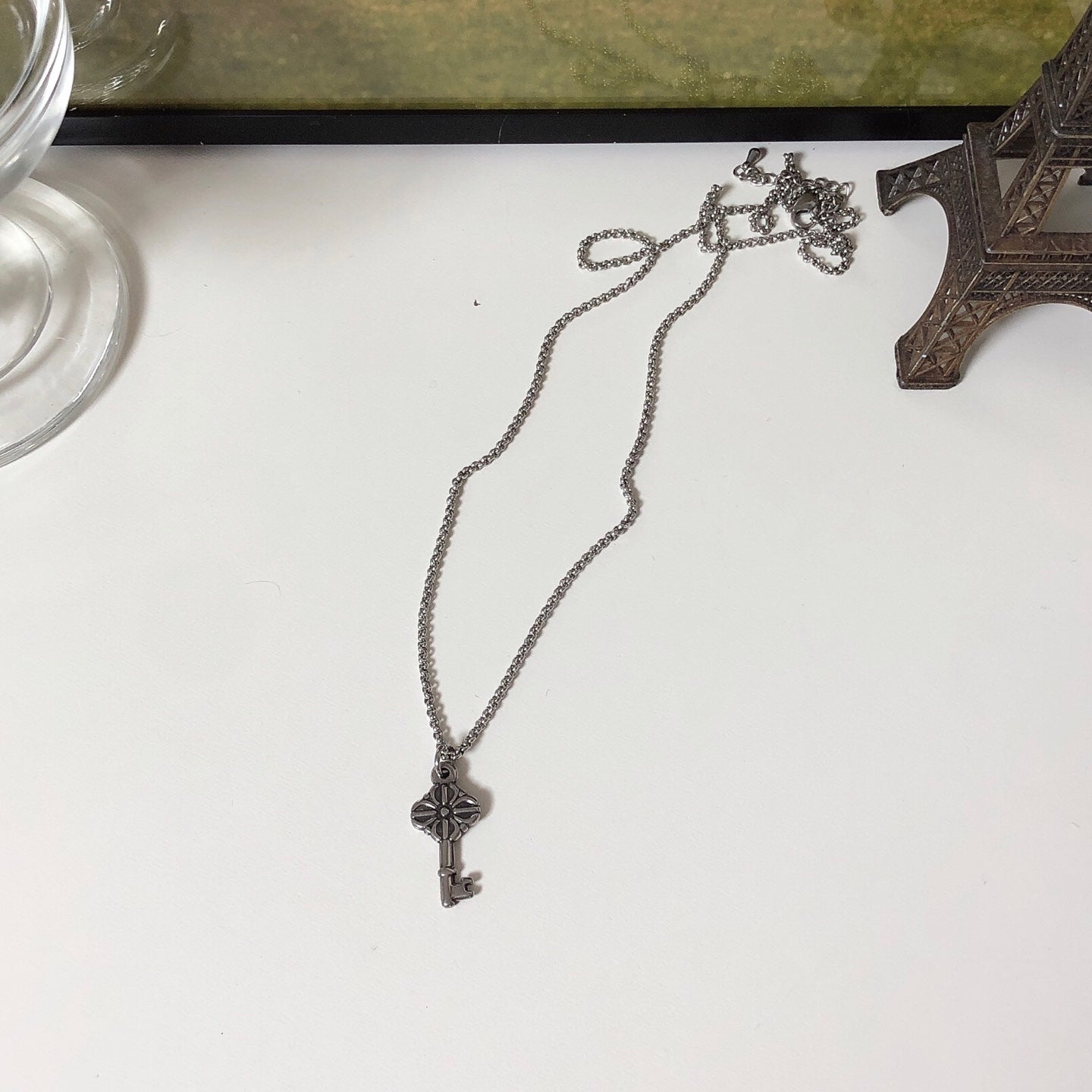 [surgical steel] unisex key necklace