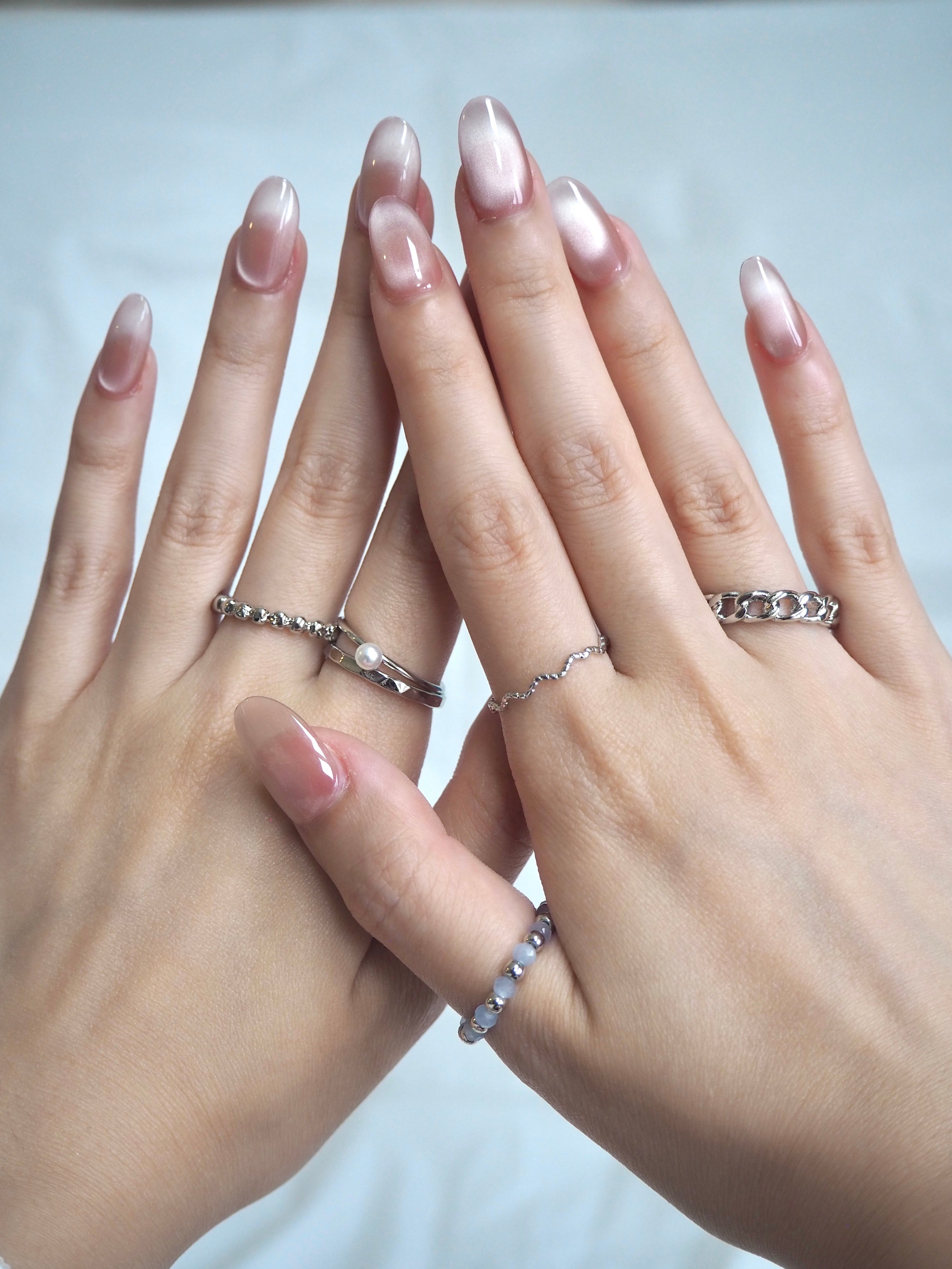 6-in-1 beaded chain ring set