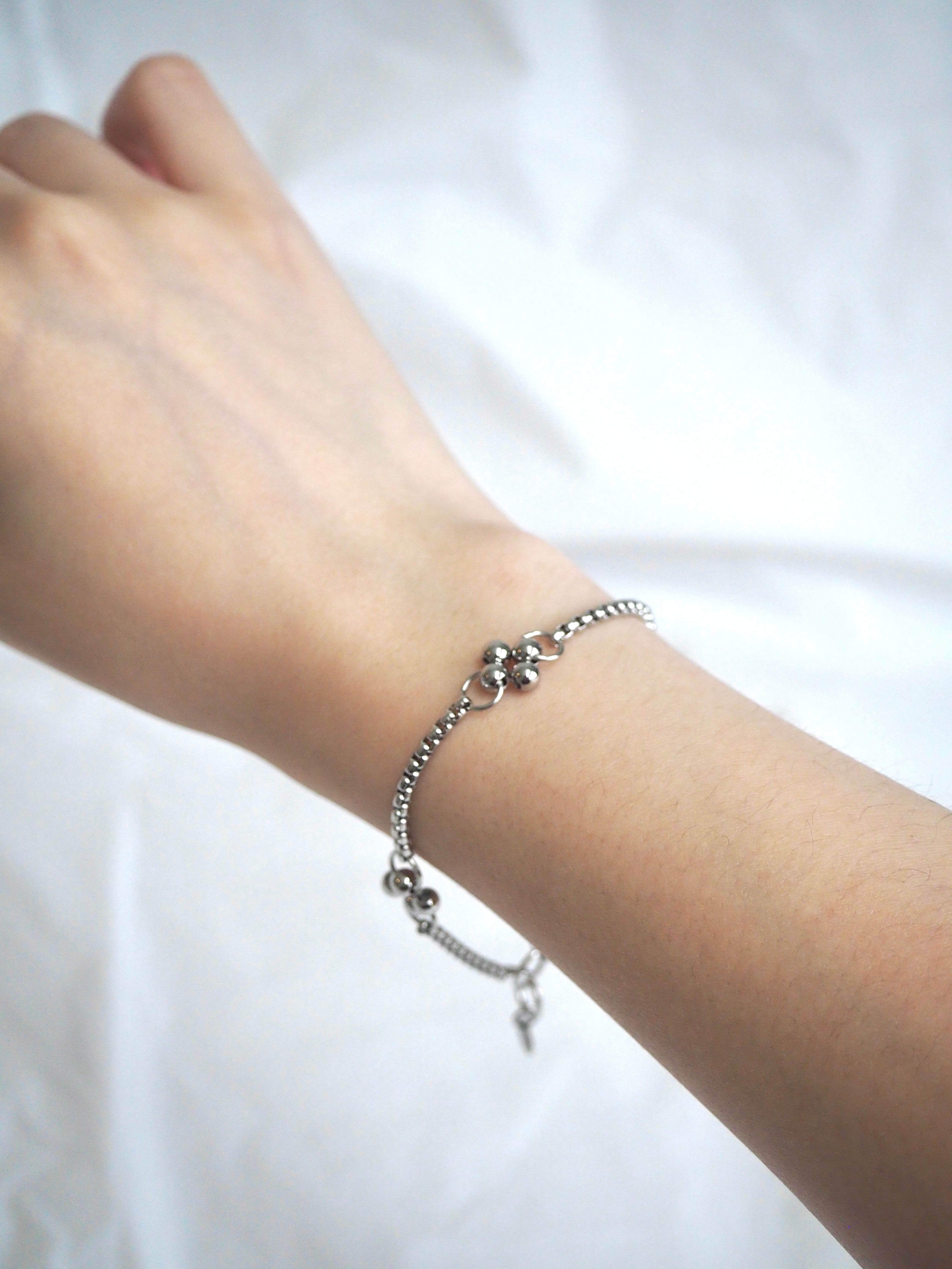 [surgical steel] clover ball bracelet