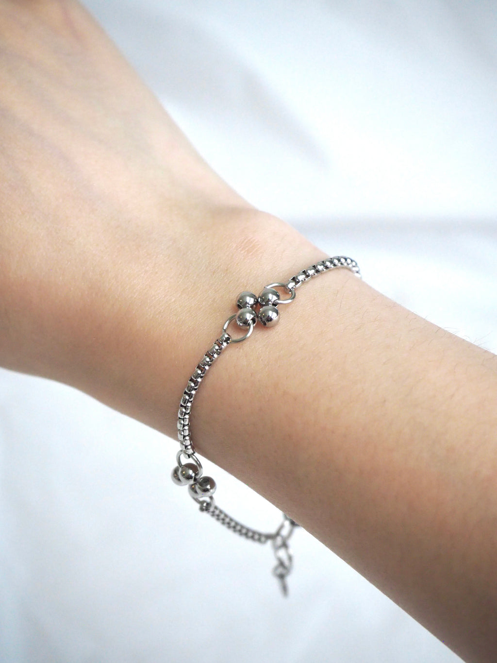 [surgical steel] clover ball bracelet