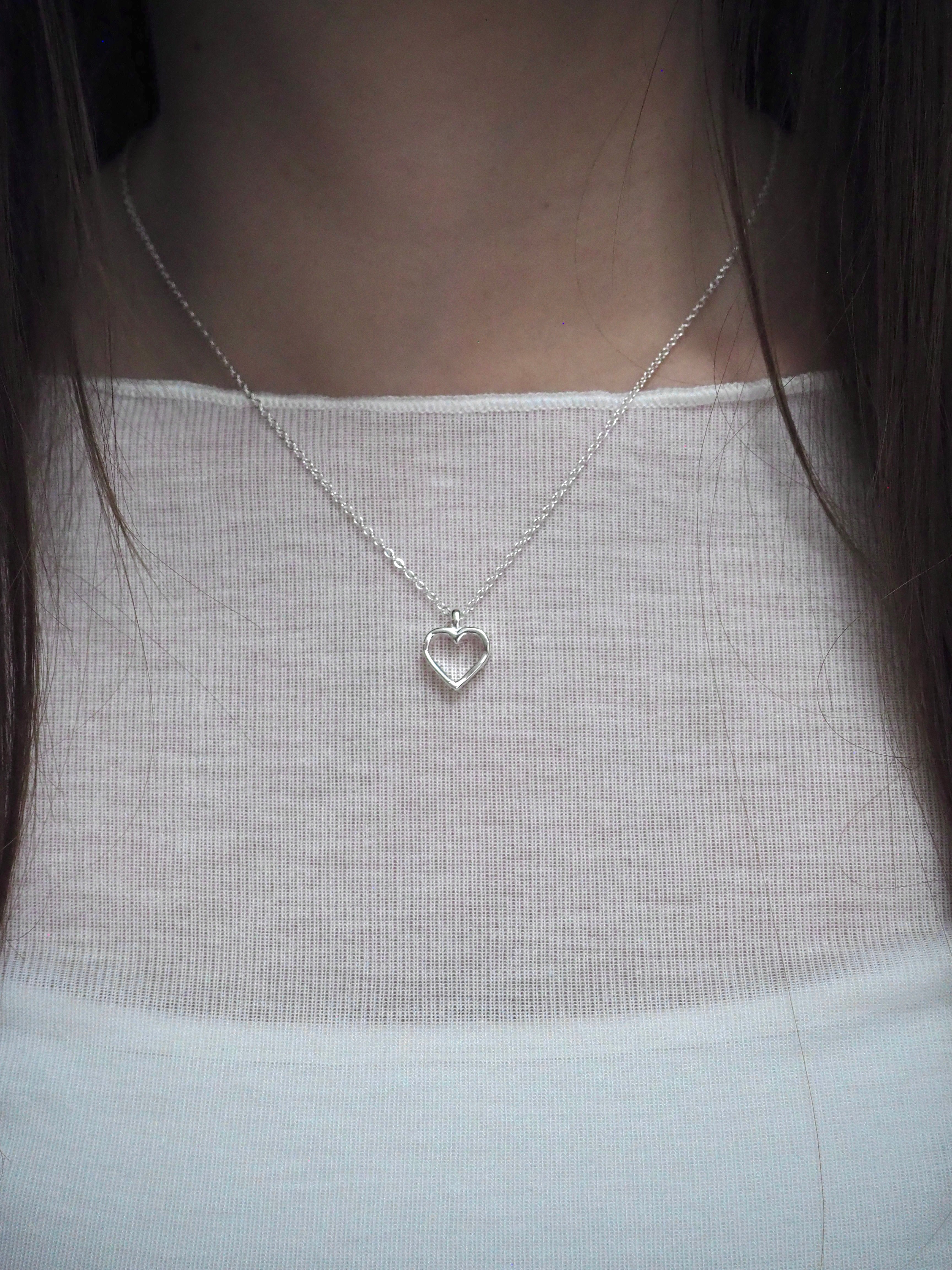 [surgical steel] "love yourself" heart necklace