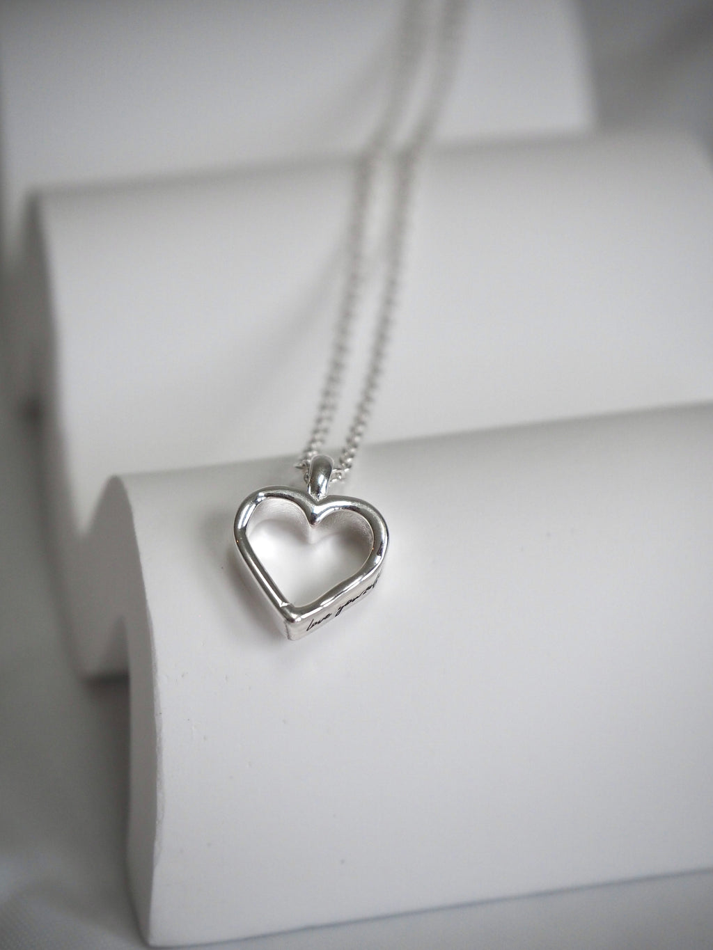 [surgical steel] "love yourself" heart necklace