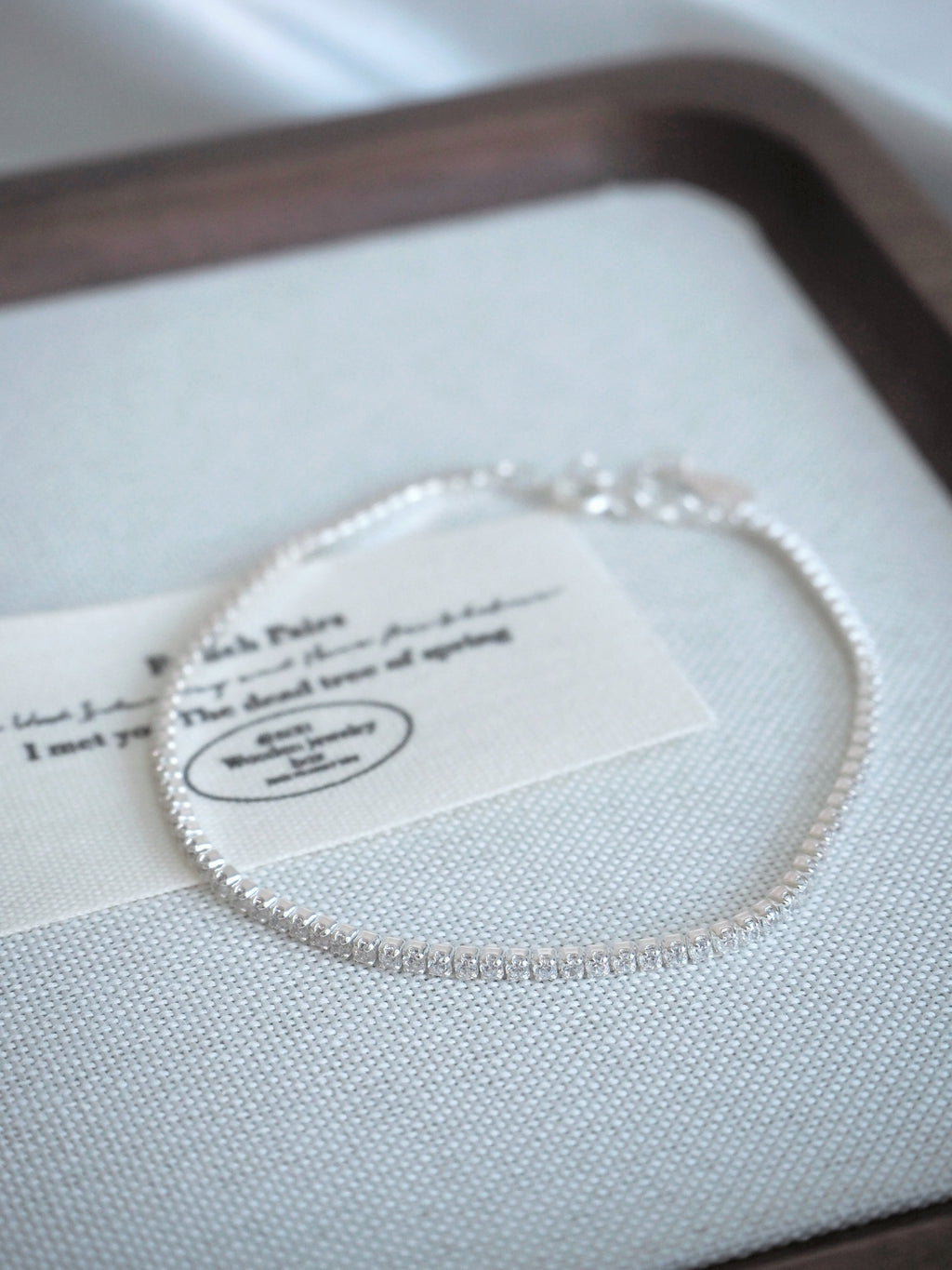 [925silver] 2mm cubic zirconia tennis bracelet