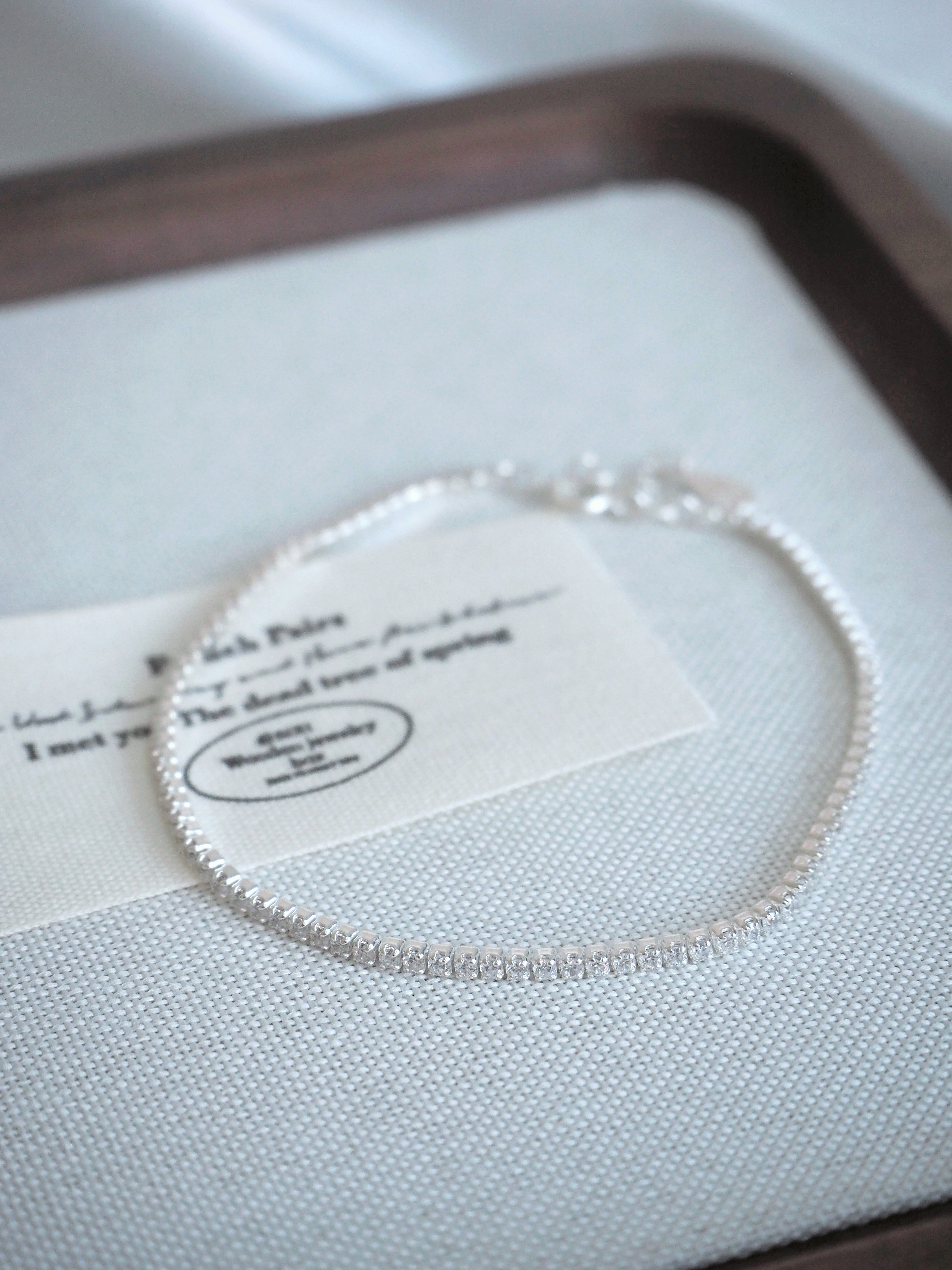 [925silver] 2mm cubic zirconia tennis bracelet