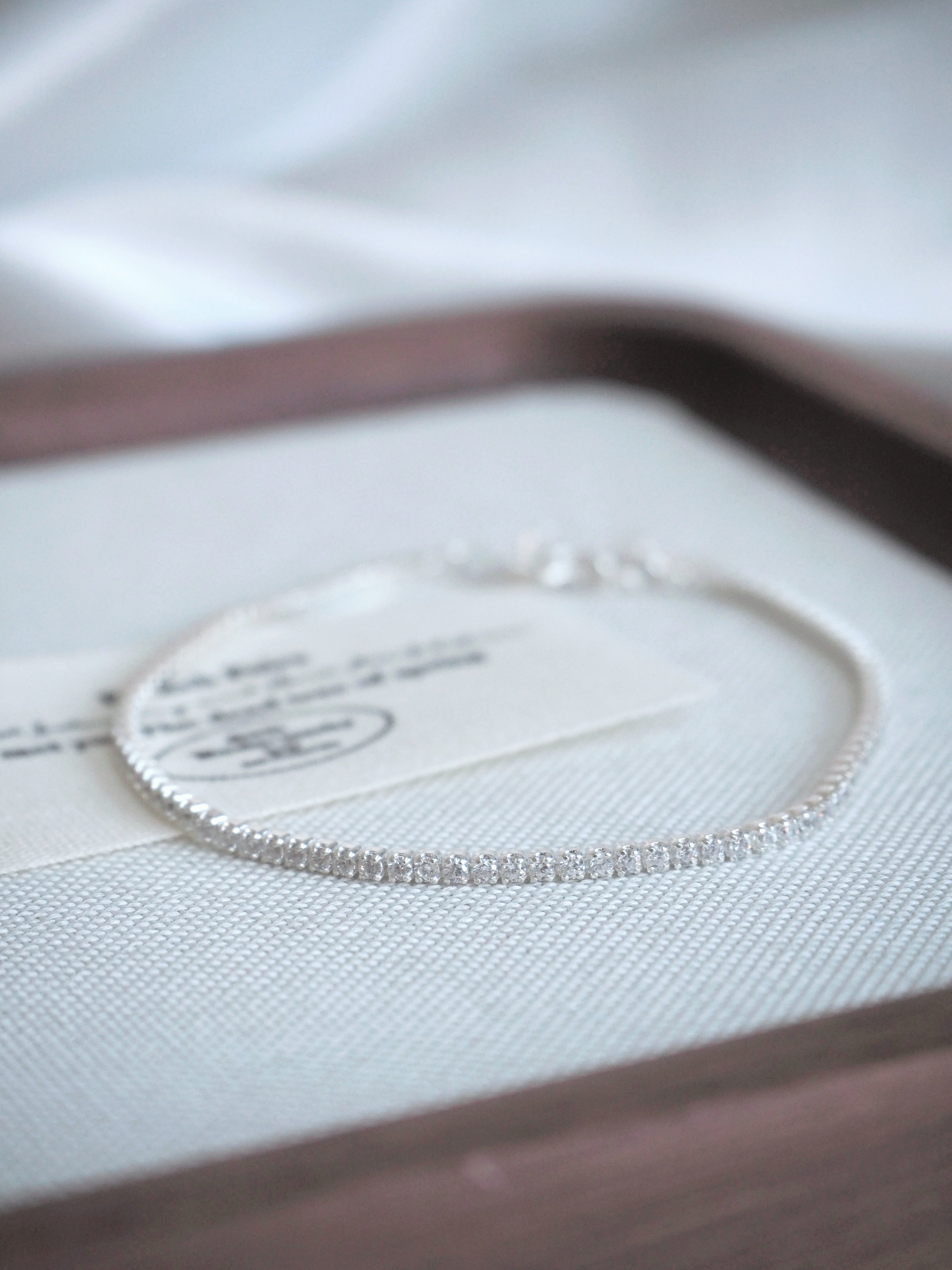 [925silver] 2mm cubic zirconia tennis bracelet