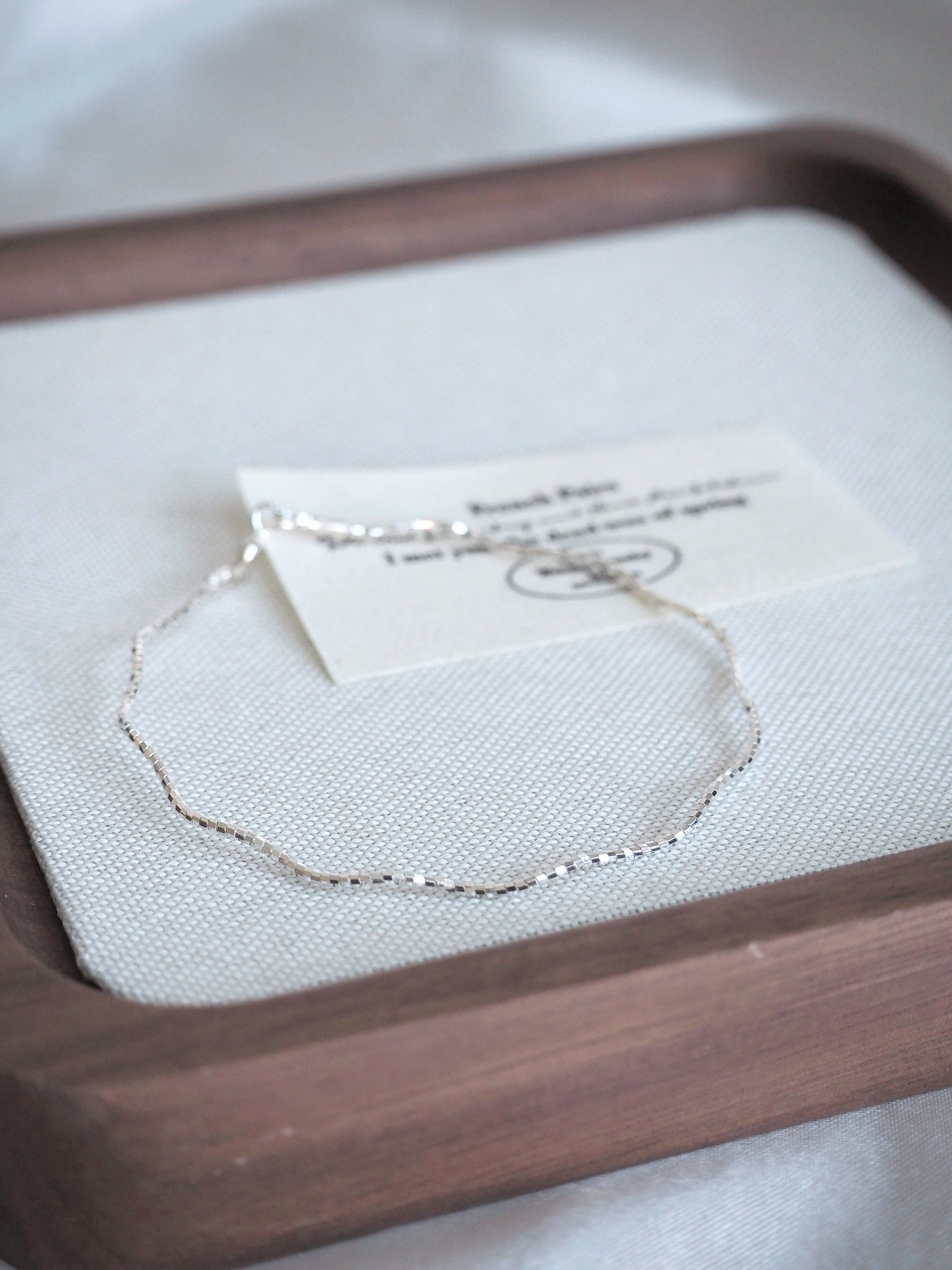 [925silver] simple wave bracelet