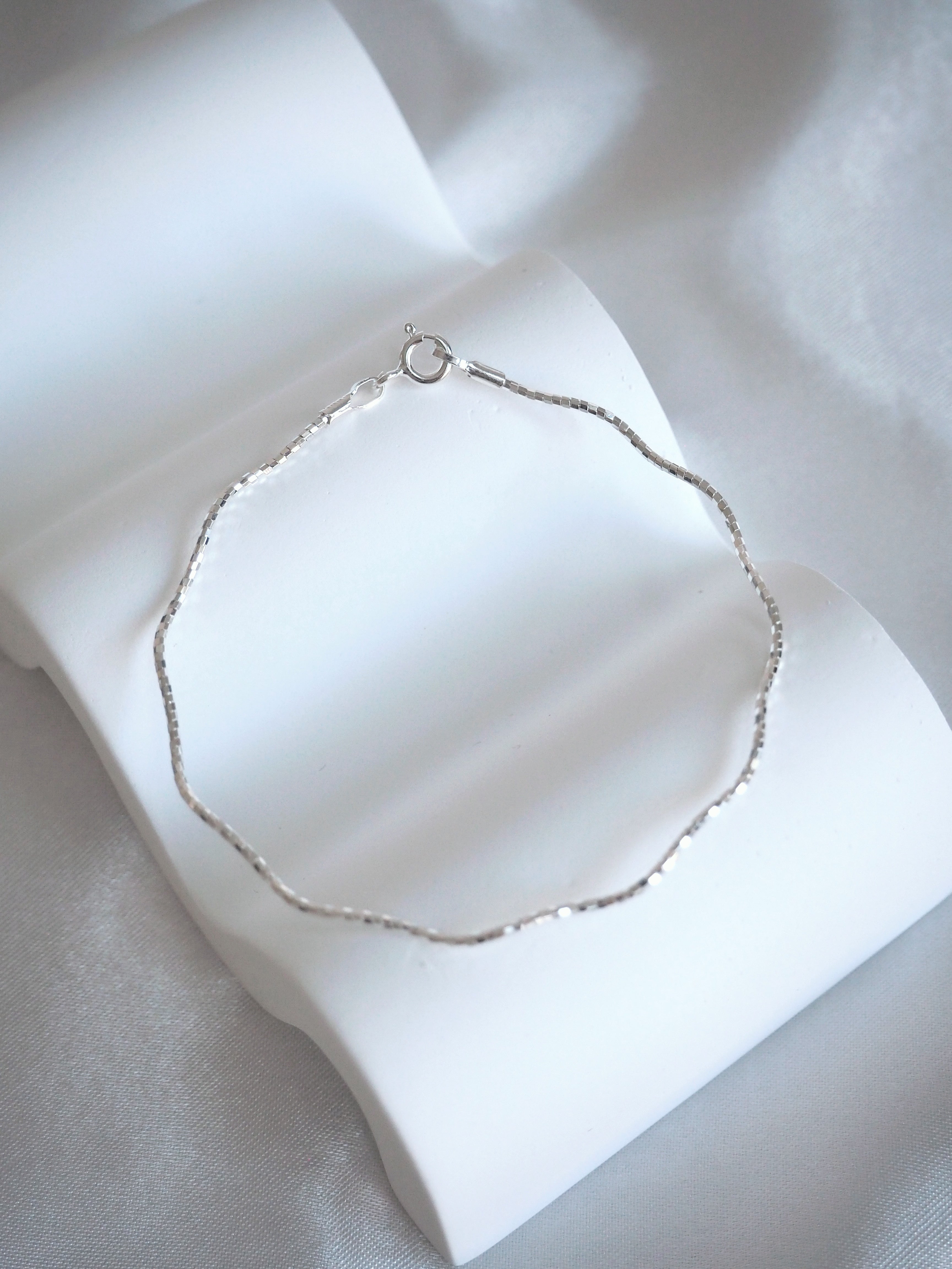 [925silver] simple wave bracelet