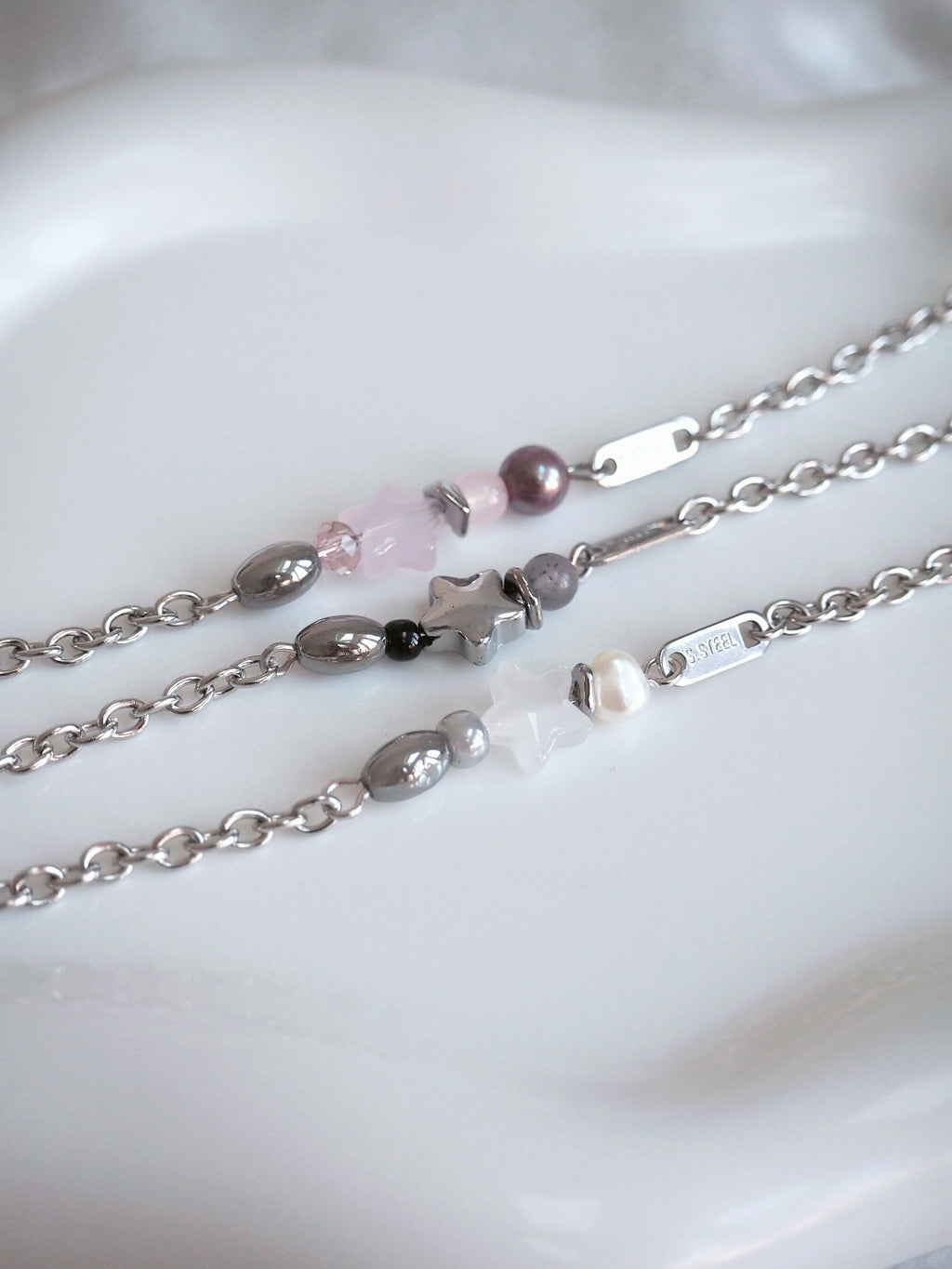 [surgical steel] star beads bracelet