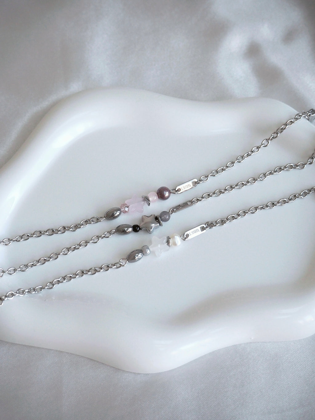 [surgical steel] star beads bracelet