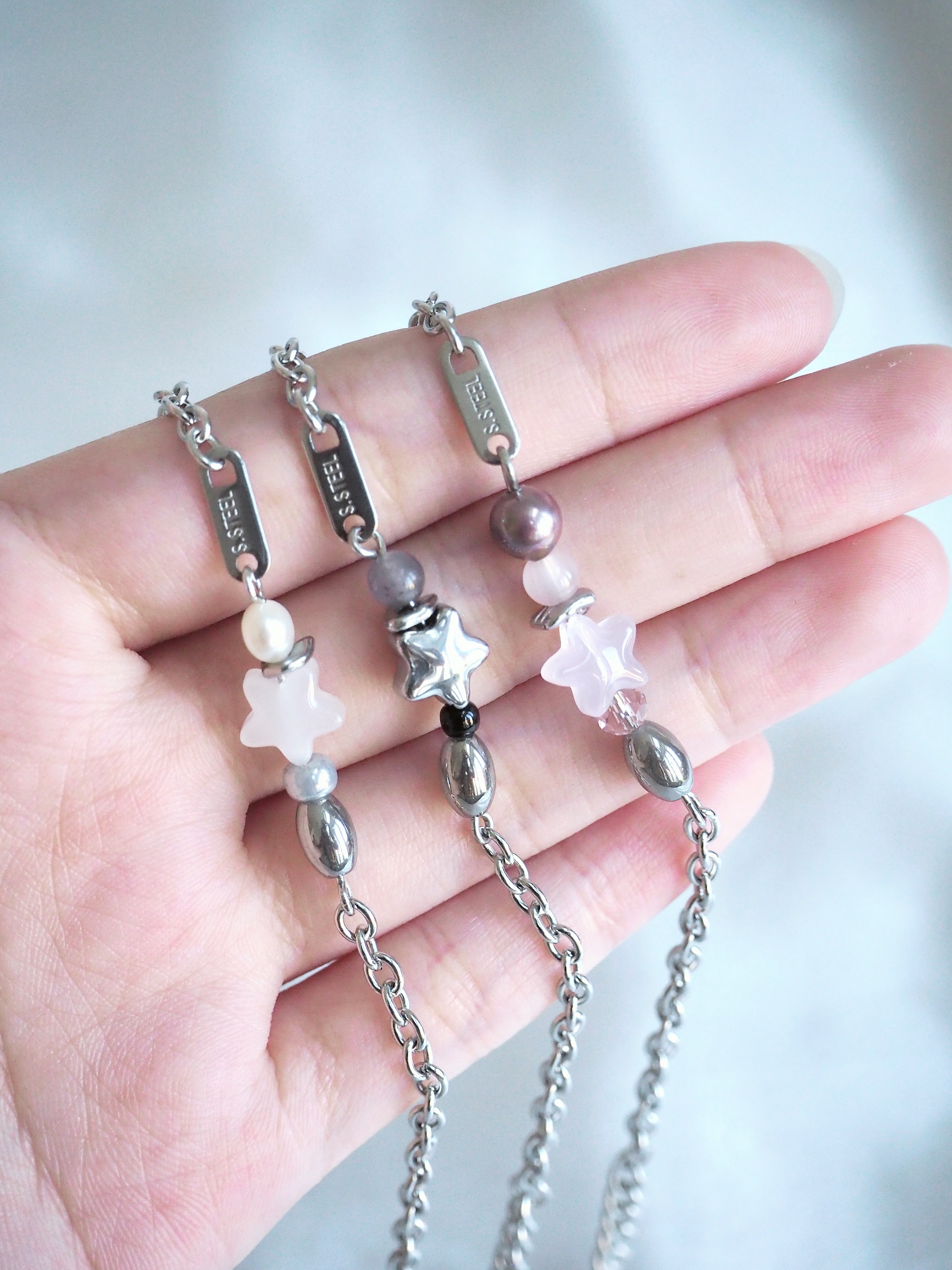 [surgical steel] star beads bracelet