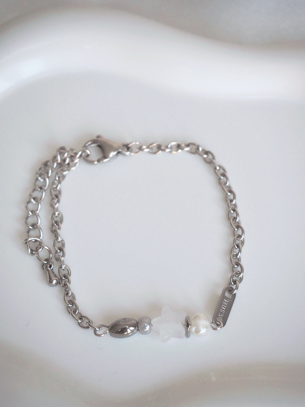 [surgical steel] star beads bracelet