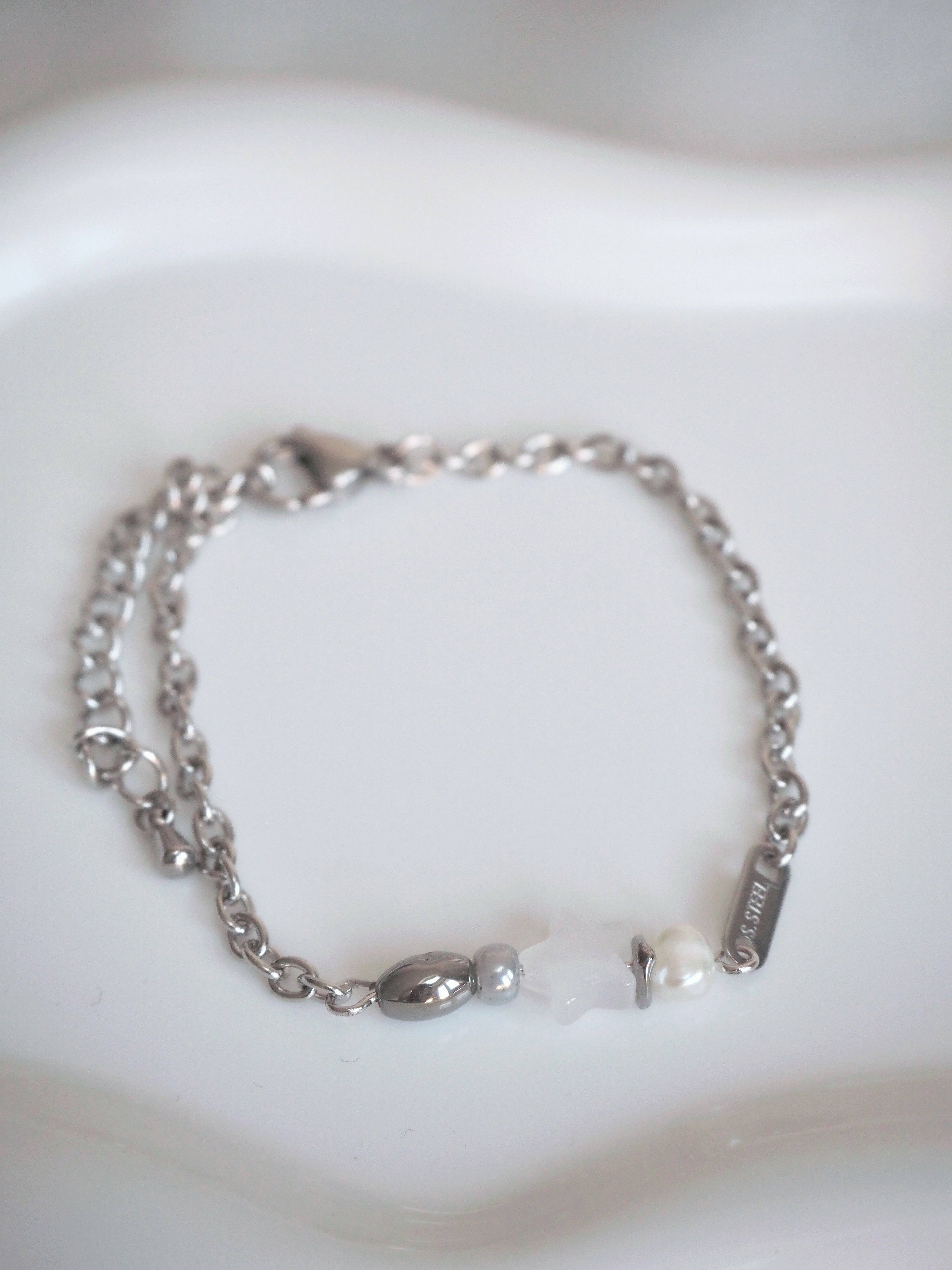 [surgical steel] star beads bracelet