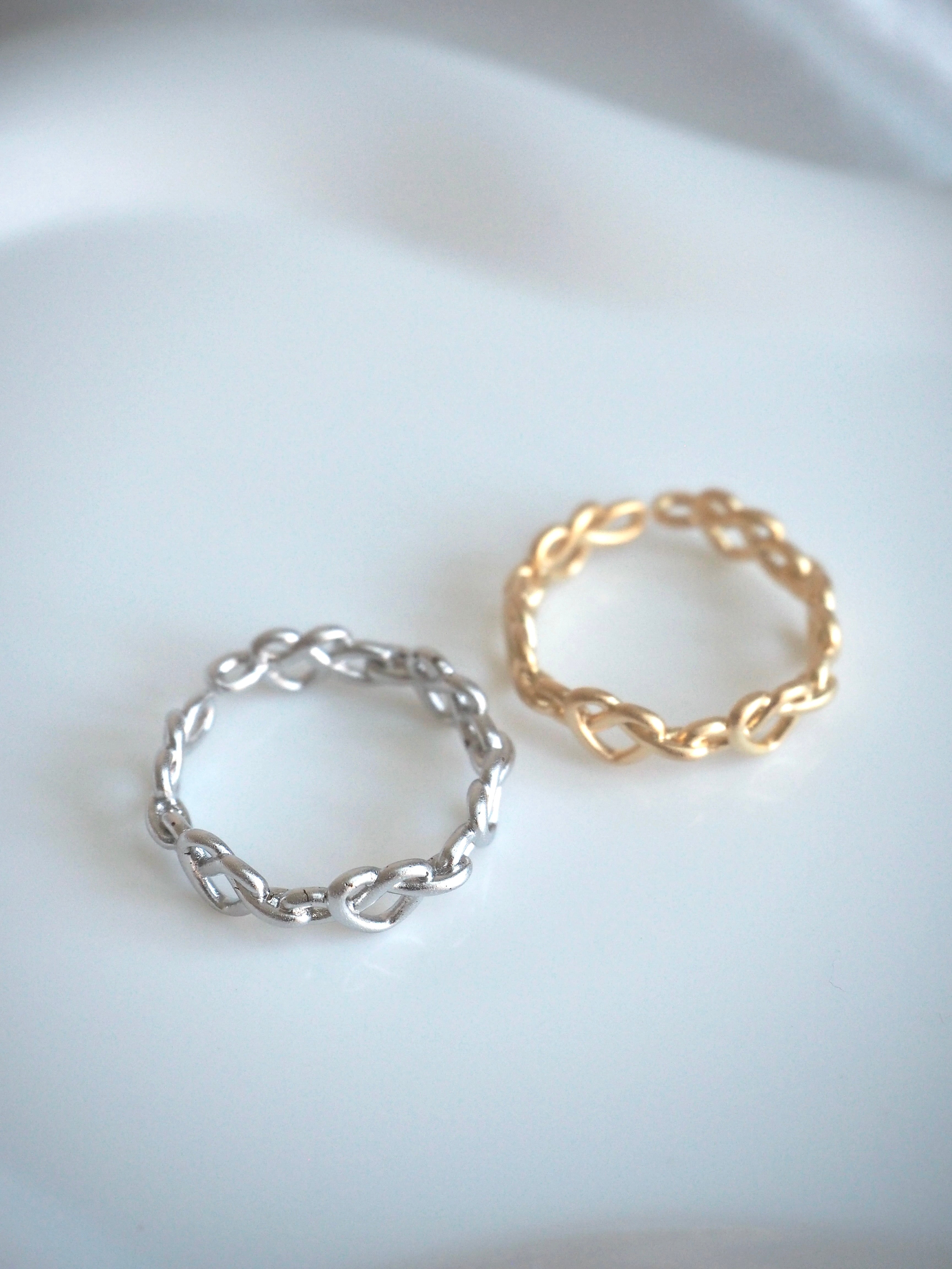 matte heart pretzel open ring