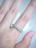 silver-plated heart cubic zirconia ring