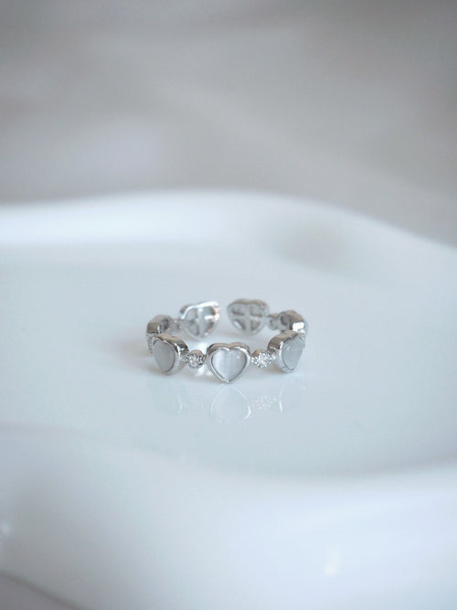 aurora heart open ring