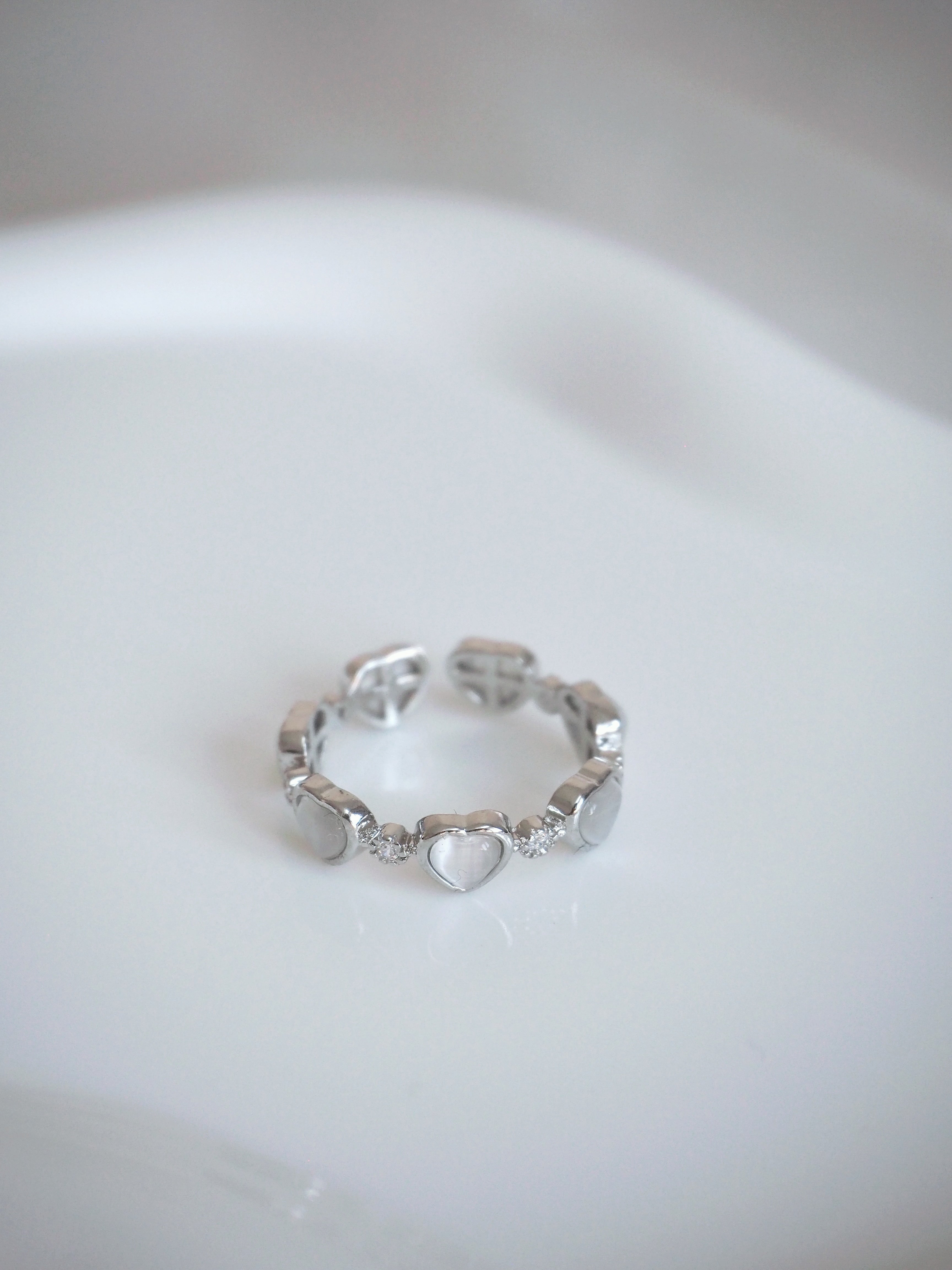 aurora heart open ring