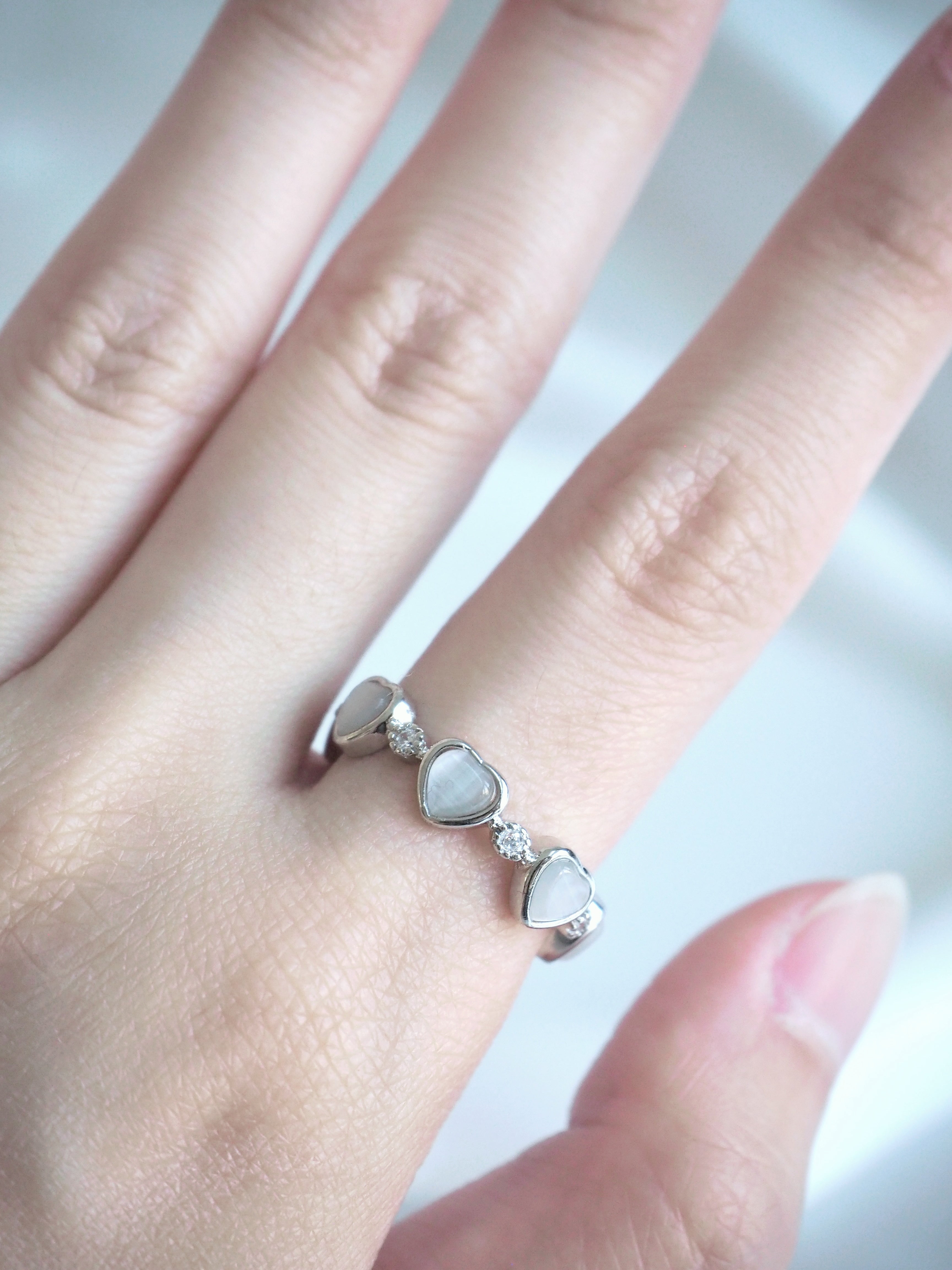 aurora heart open ring