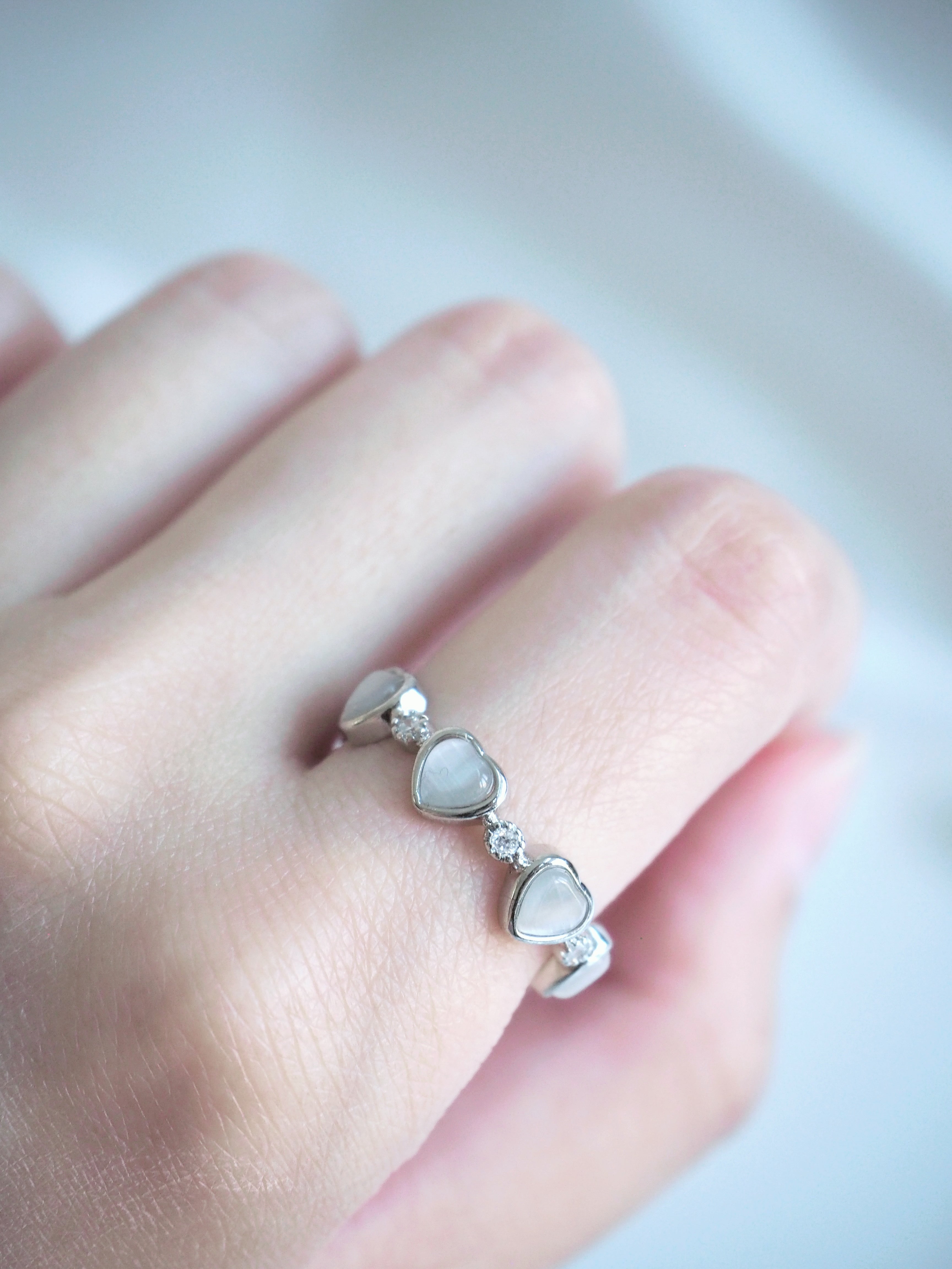 aurora heart open ring