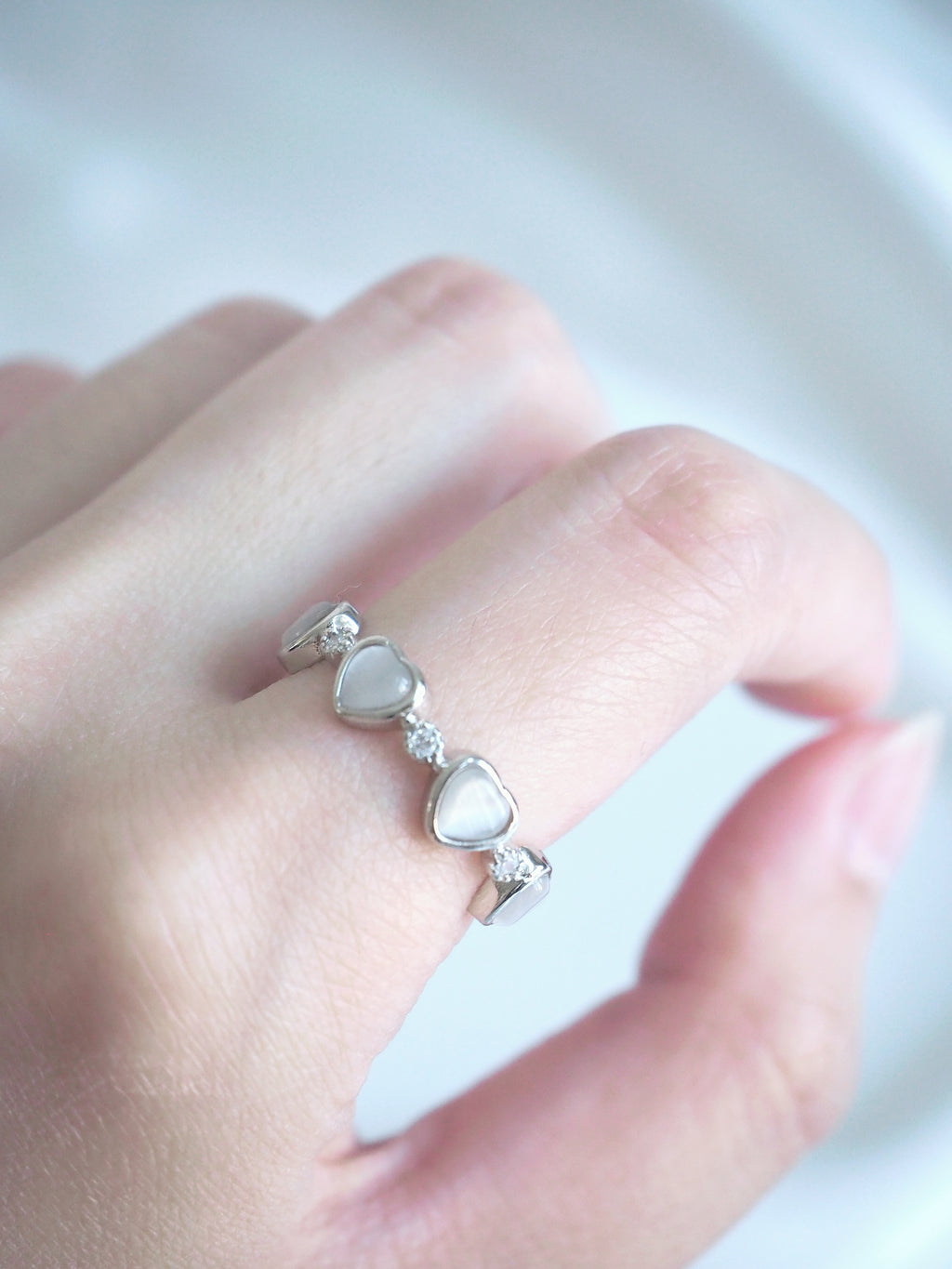 aurora heart open ring