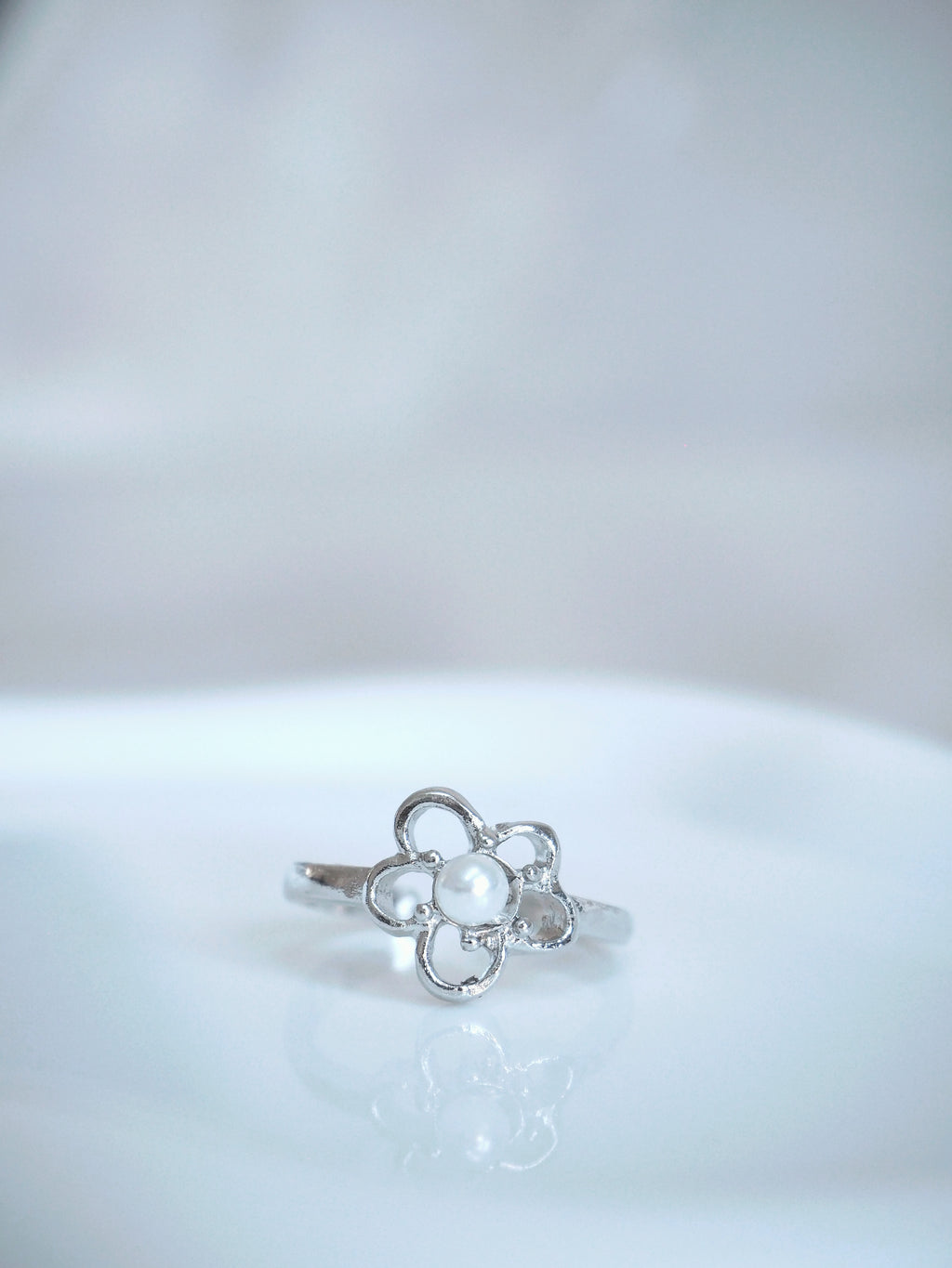 flower pearl ring