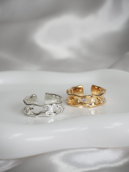 bold chunky molten ring