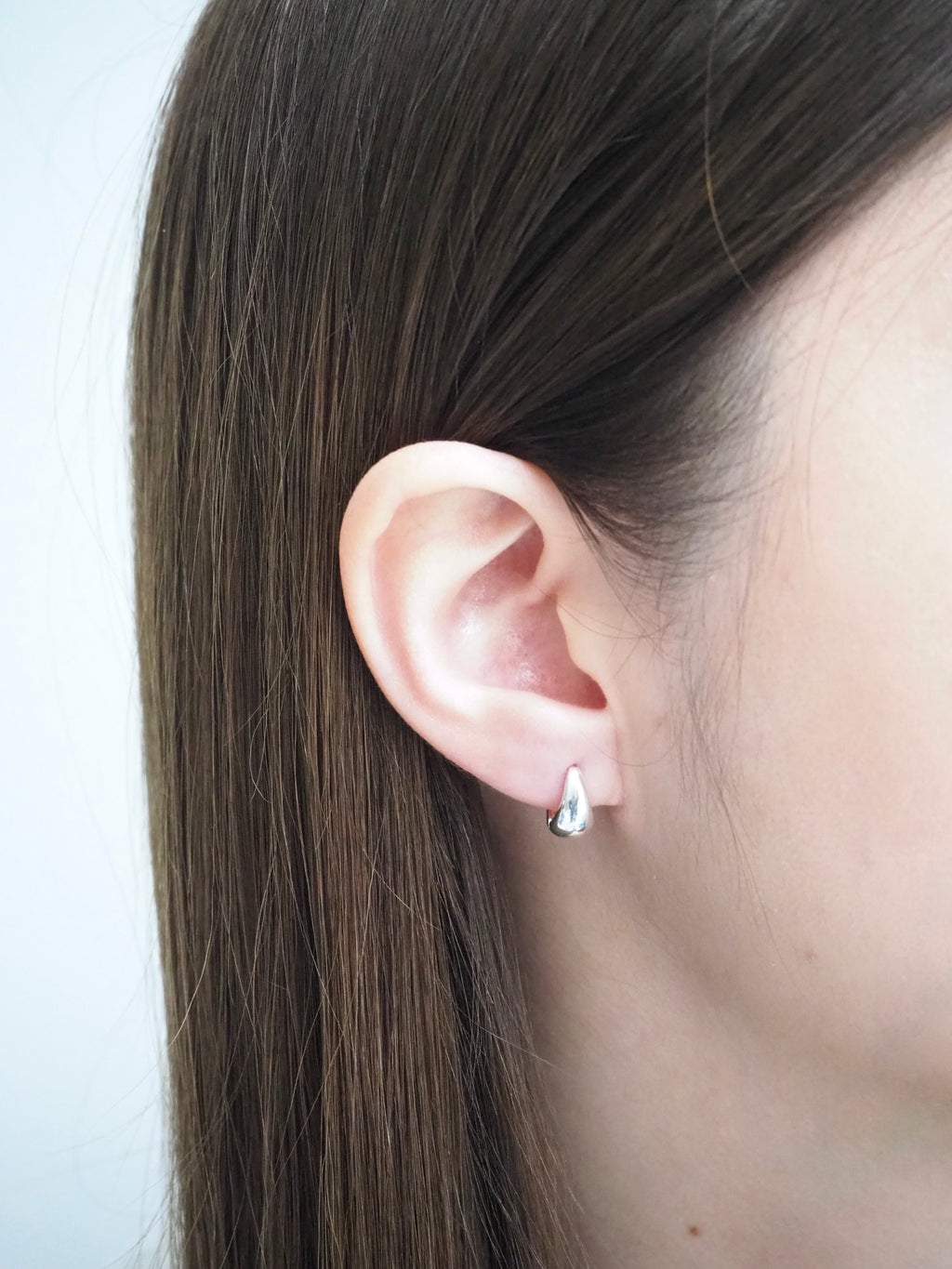 [925silver] bold water drop earrings