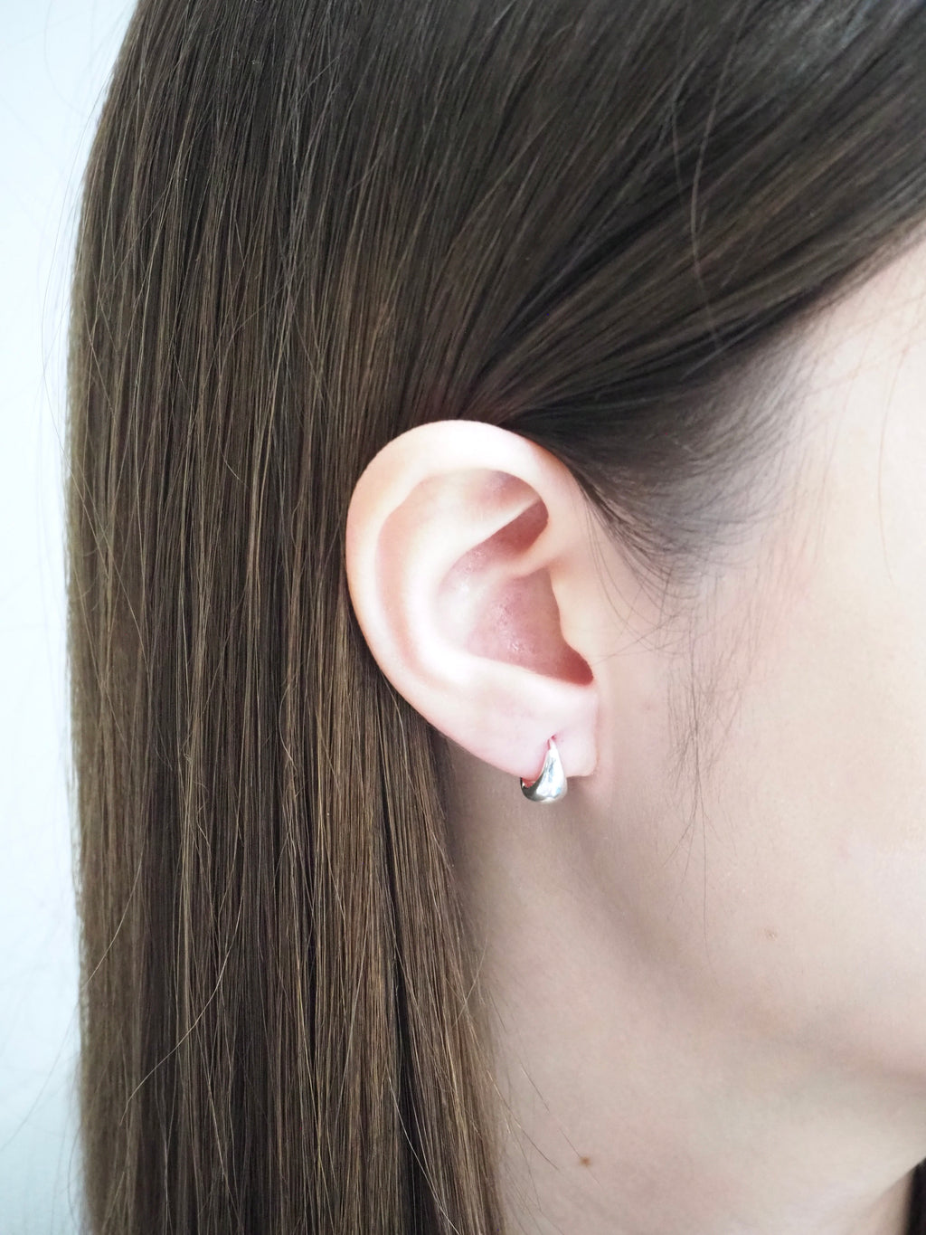 [925silver] bold water drop earrings