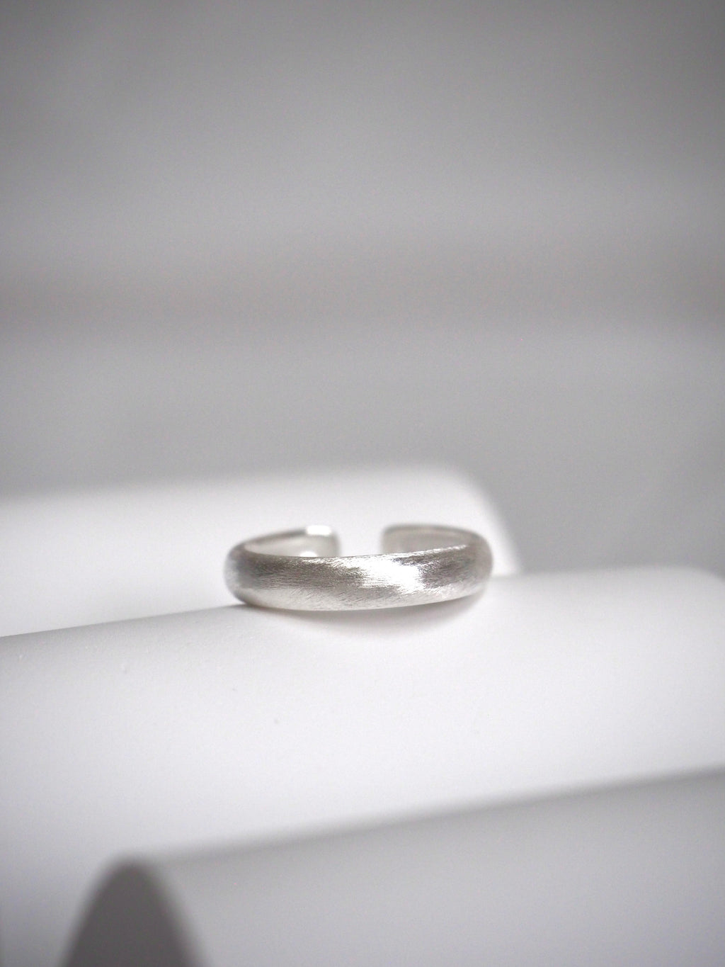 [925silver] matte simple open ring