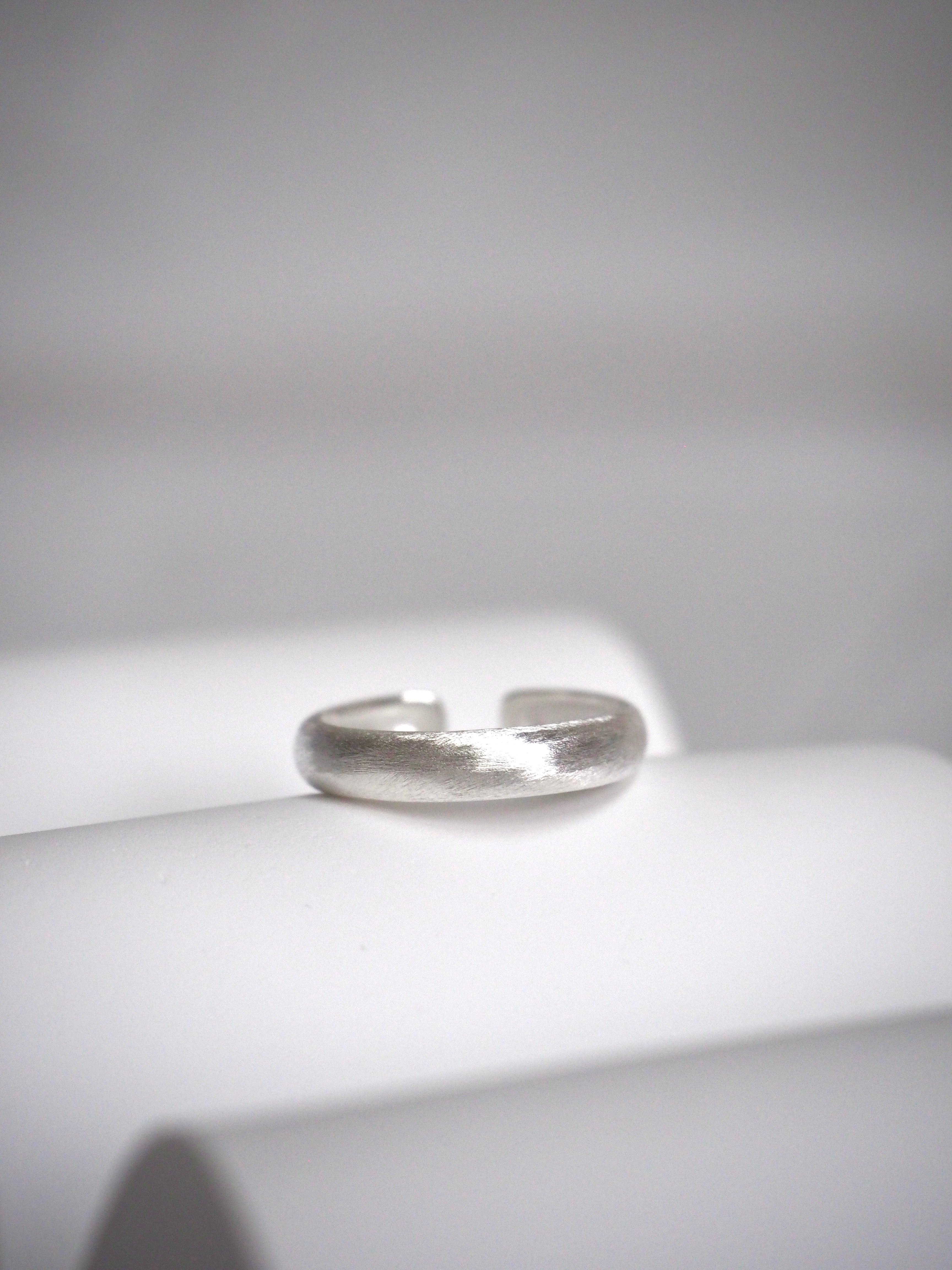 [925silver] matte simple open ring