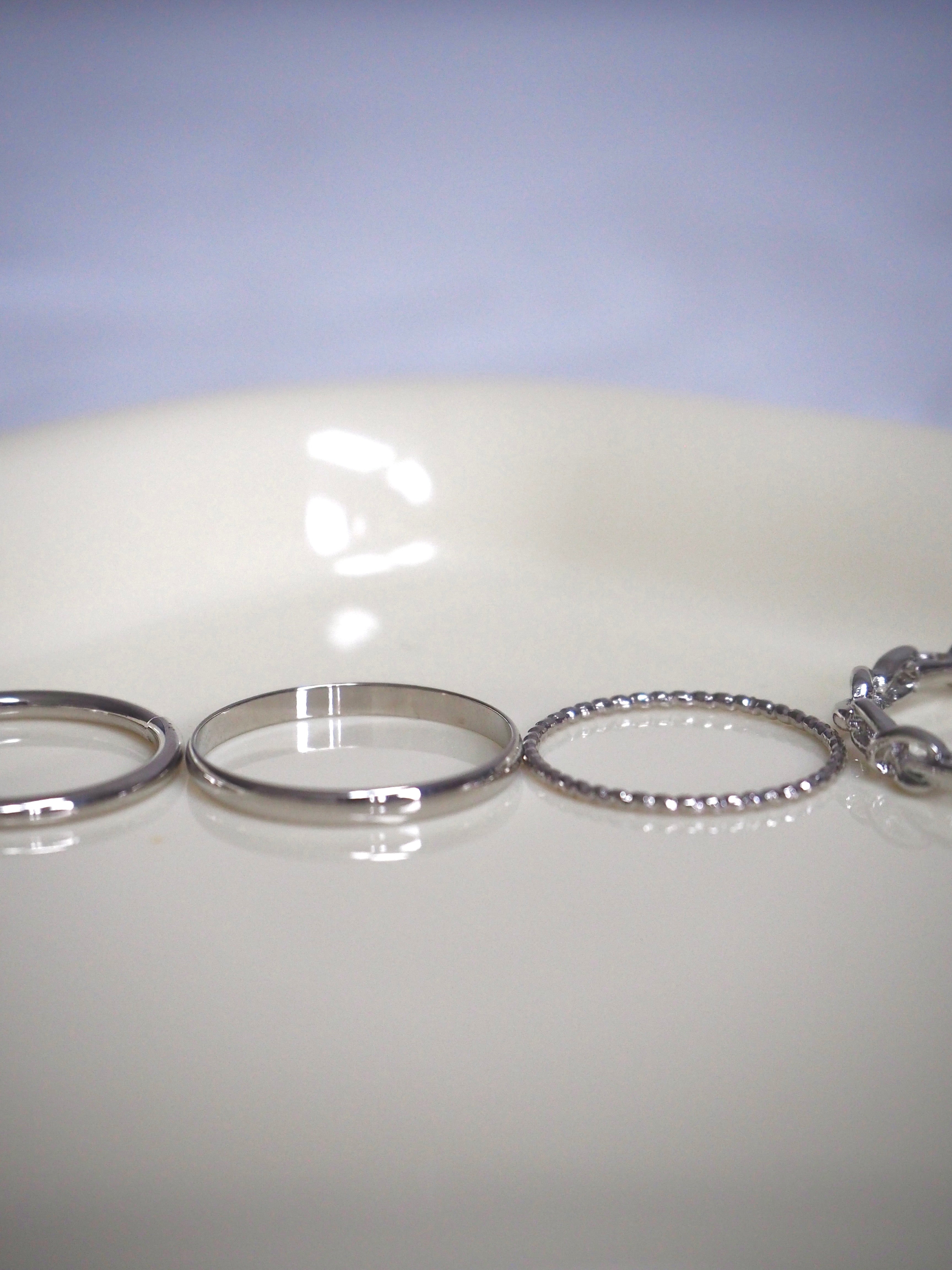 6-in-1 flower layered ring set