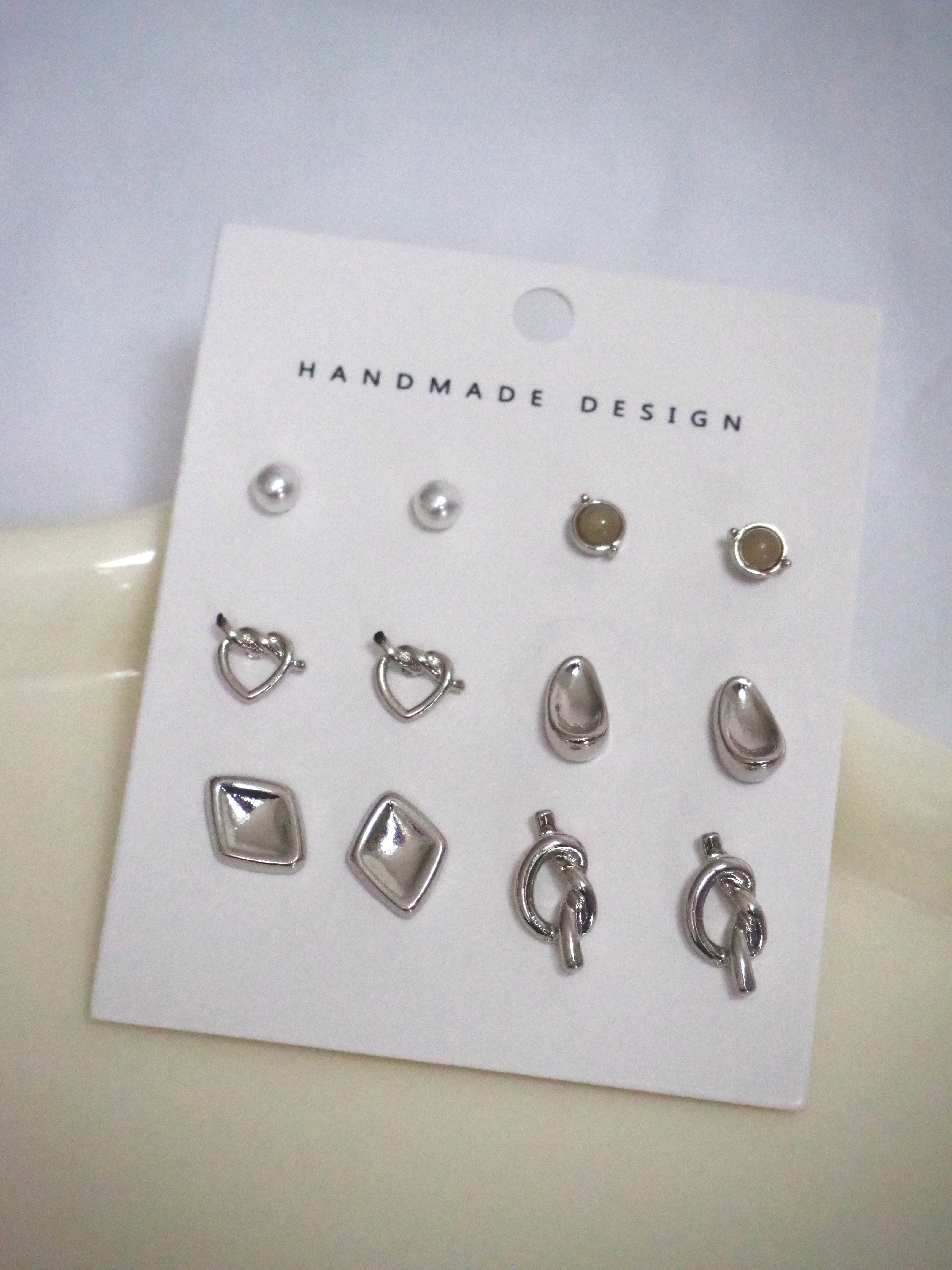 6-in-1 mini twisted earrings set
