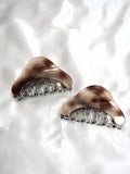 tortoiseshell two-tone claw clip