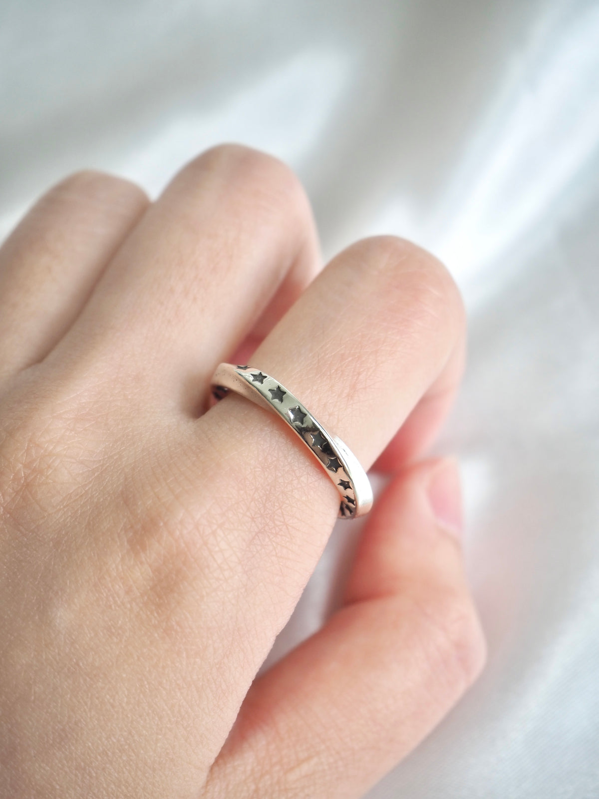 vintage star twist ring