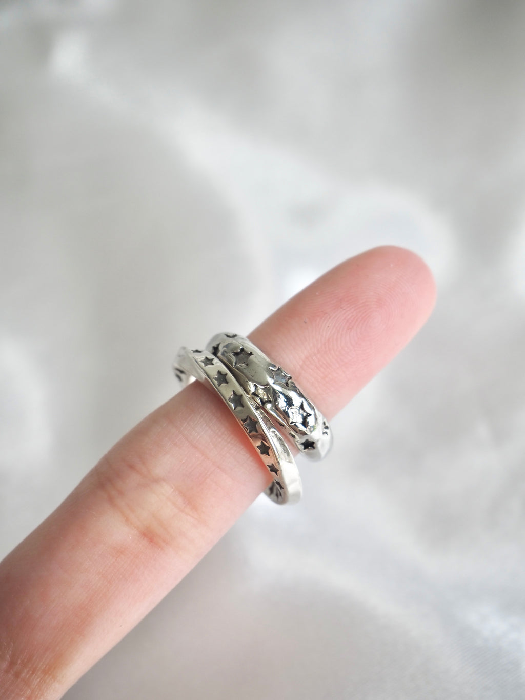 vintage star twist ring