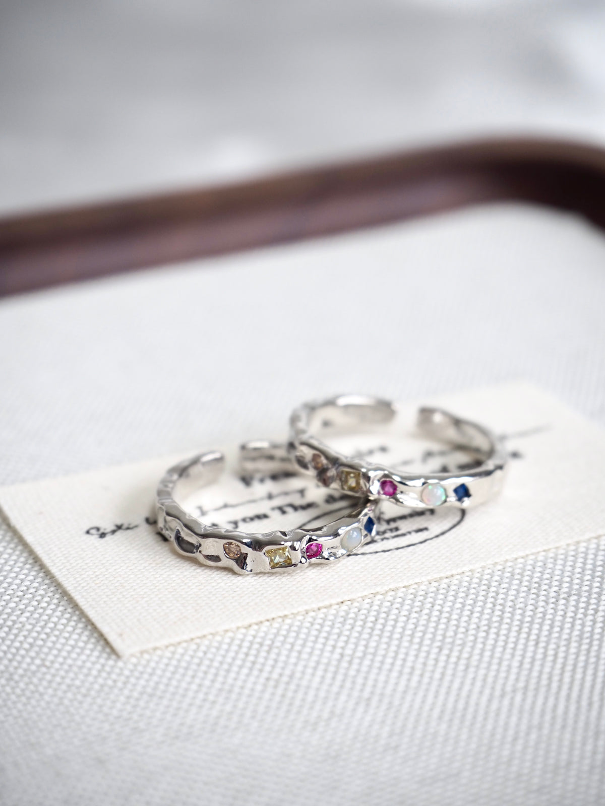 petite gemstone ring